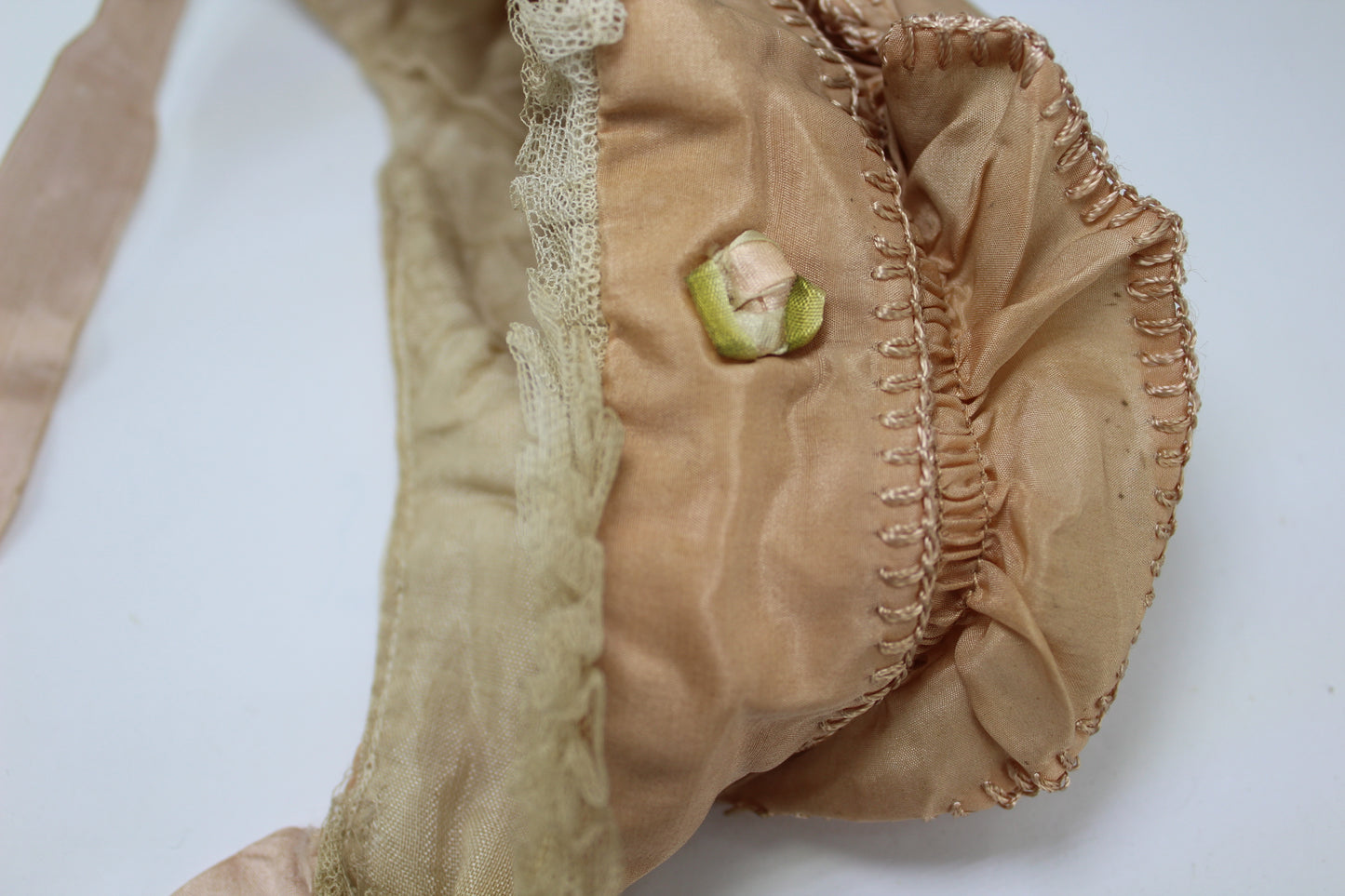 Victorian 3 Hats Bonnets Large Doll Infant Size Bella Luna Peachy Silk Red Crochet