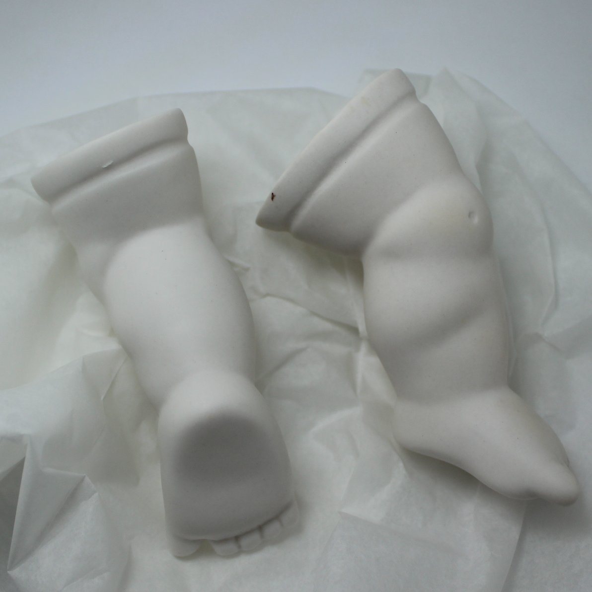 New Bisque Doll Parts Blue Eyes DIY Doll to Paint chubby little legs