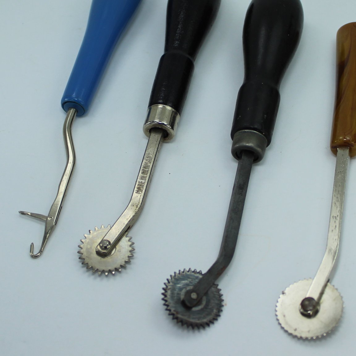 Leather Working Crafting 4 Tools Marking Schul Son Japan Germany schul-son vintage leather tool