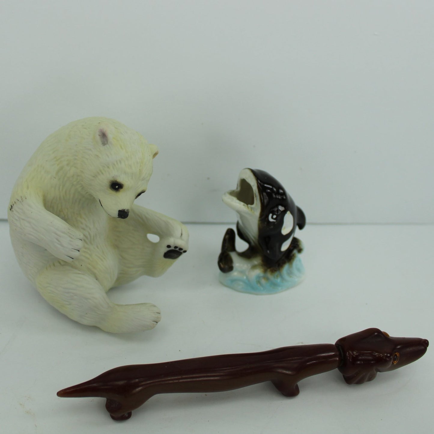 Collection Miniature Small Decor Items from Estates Mors Dag Denmark Cloissone Teapot Porcelain Animals humane society polar bear