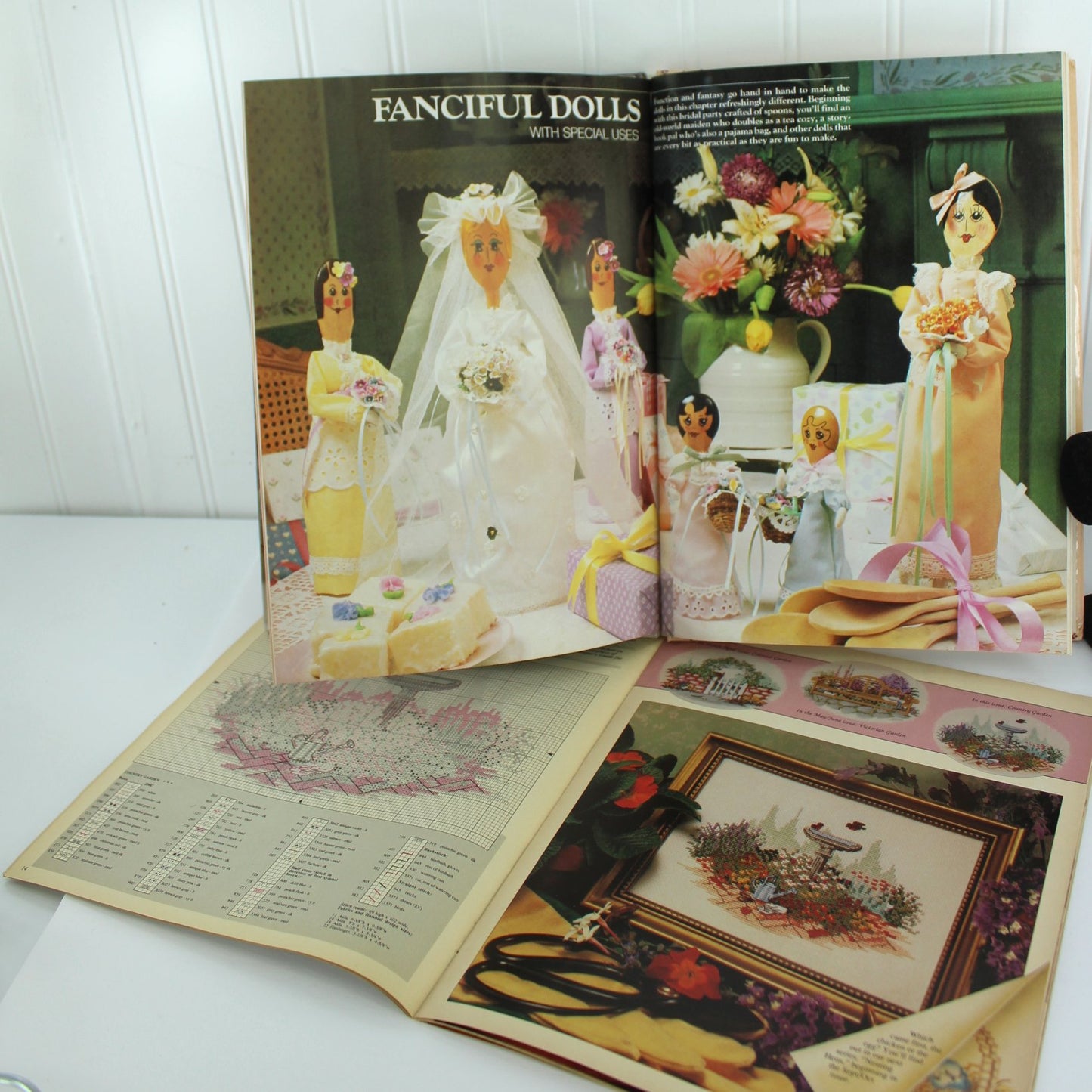 Collection 4 Craft Books Instructions 1970s 80s Crosstitch Blackwork Better Homes Doll Patterns dolls to sign