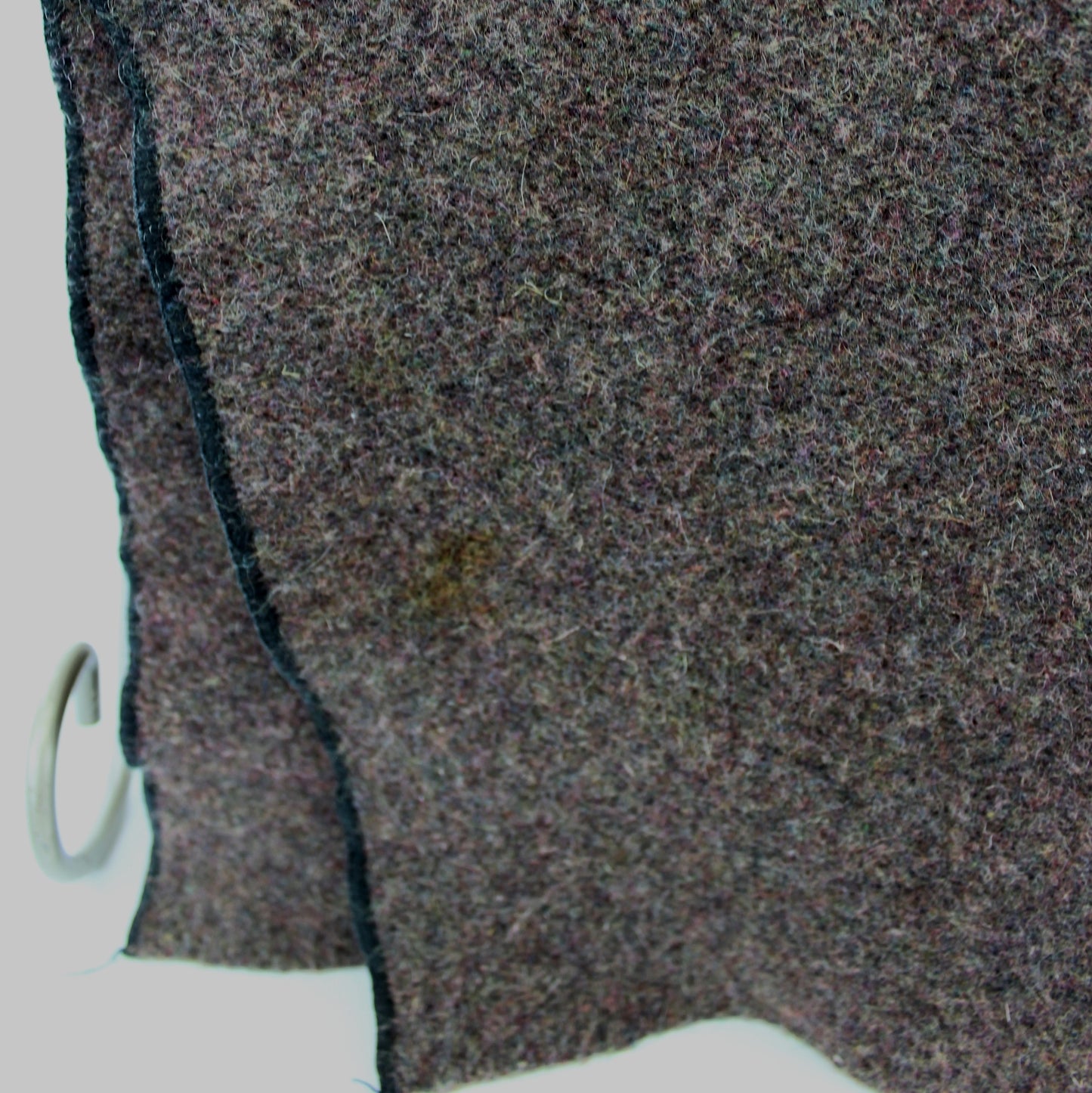 Two Wool Blankets Cabin Camp Use or DIY Cutters Felting Sewing Tweed Weave cabin camping blankets