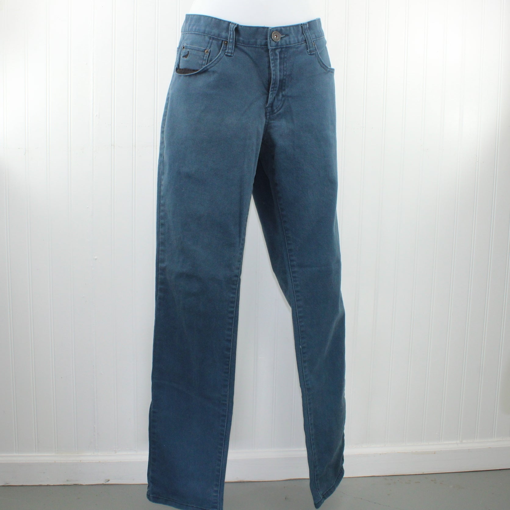Aeropostale Bowery Slim Straight Jeans Marine Blue Cotton 99% Size 32/