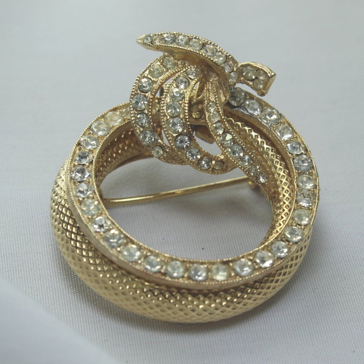 Vintage NAPIER Pin Dawn To Dusk Convertible Rhinstones Galore signed