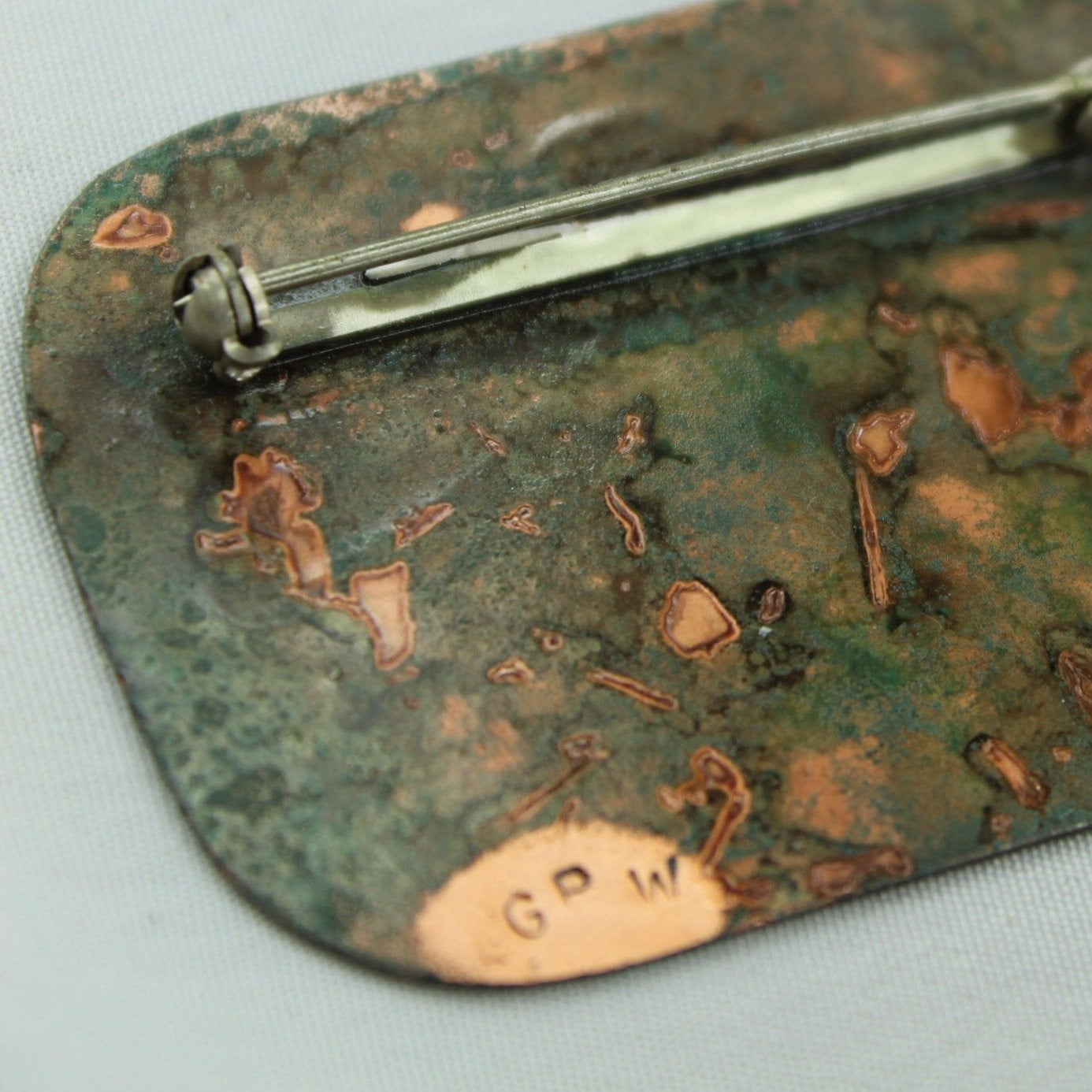 Dragonfly Copper Verdigris Pin Artisan OOAK crafted