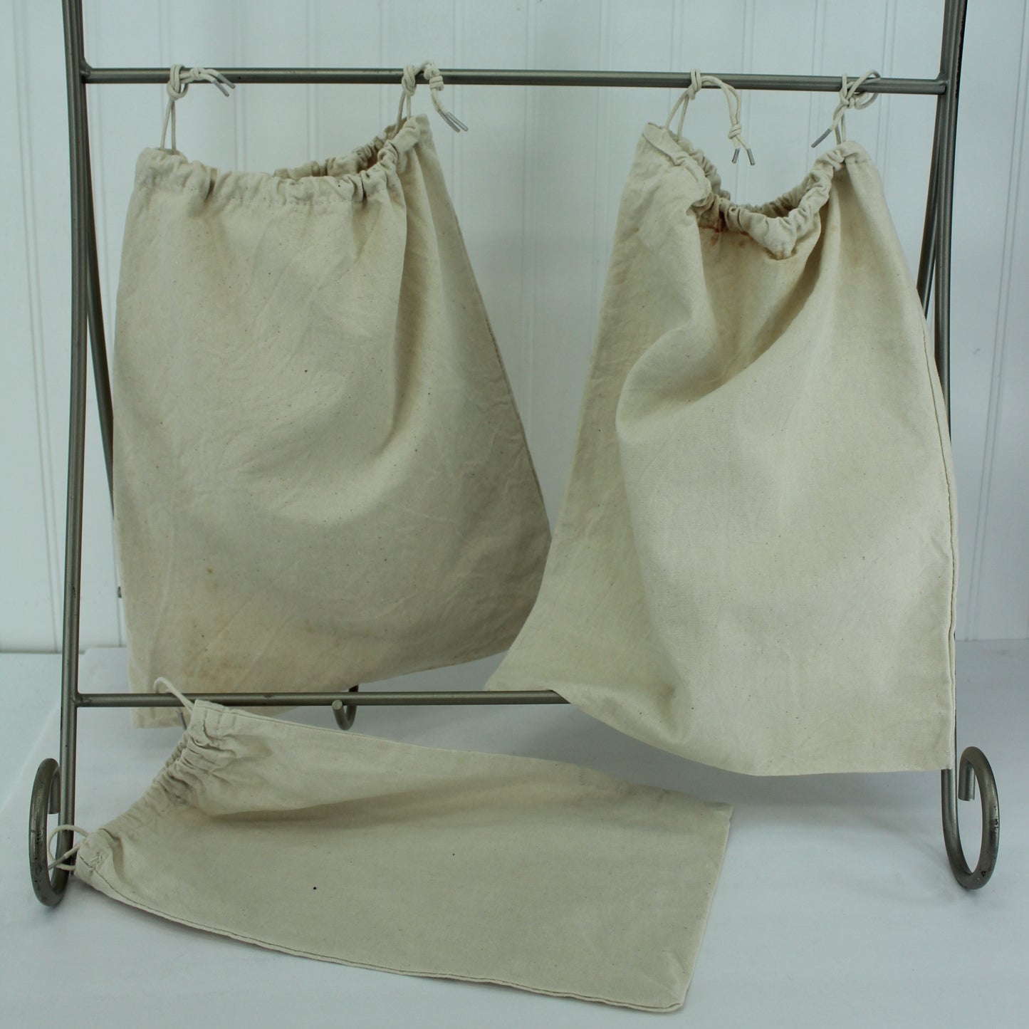 Cole Haan Shoe Dustbags 3 Used Cotton Logo 12X15 & 8X13 reverse photos