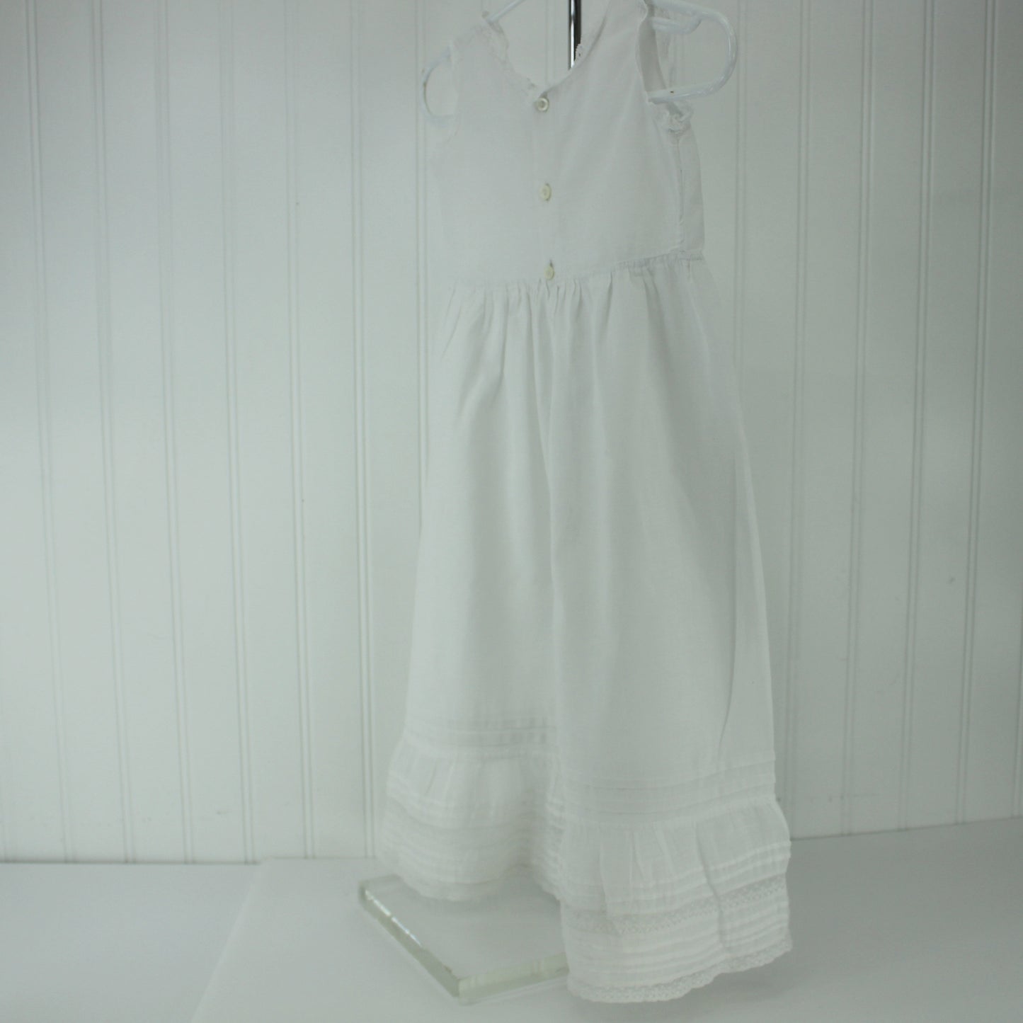Collection 5 Pieces Infant Victorian Christening Summer Dresses Lace Embroidery Organdy Great for Large Dolls rare to find victorian baby clothes