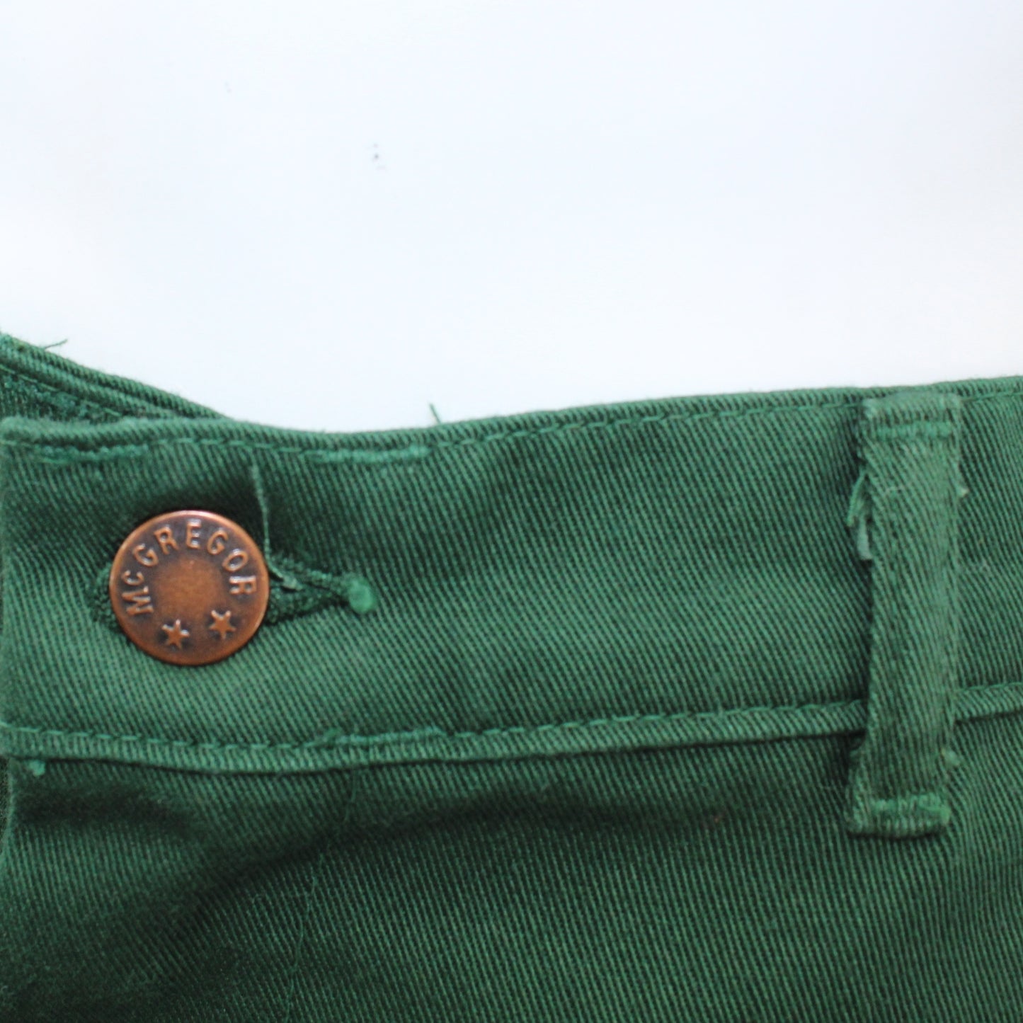 Early 1960s McGregor Womens Straight Hi Rise Mom's Pants Dark Green Twill Waist 29" little wear color good