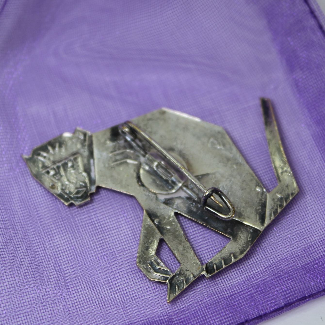 Serious Little Monkey Silver Pin hand made maybe stamped maybe sterling