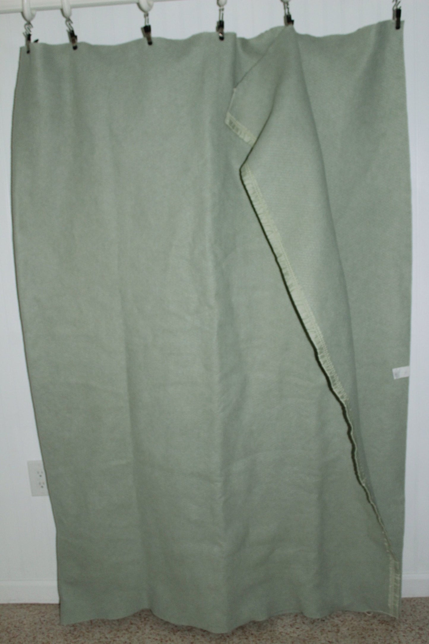 Polyester Sheet Blanket Mossy Green 69" X 90 all Year Use 100% poly