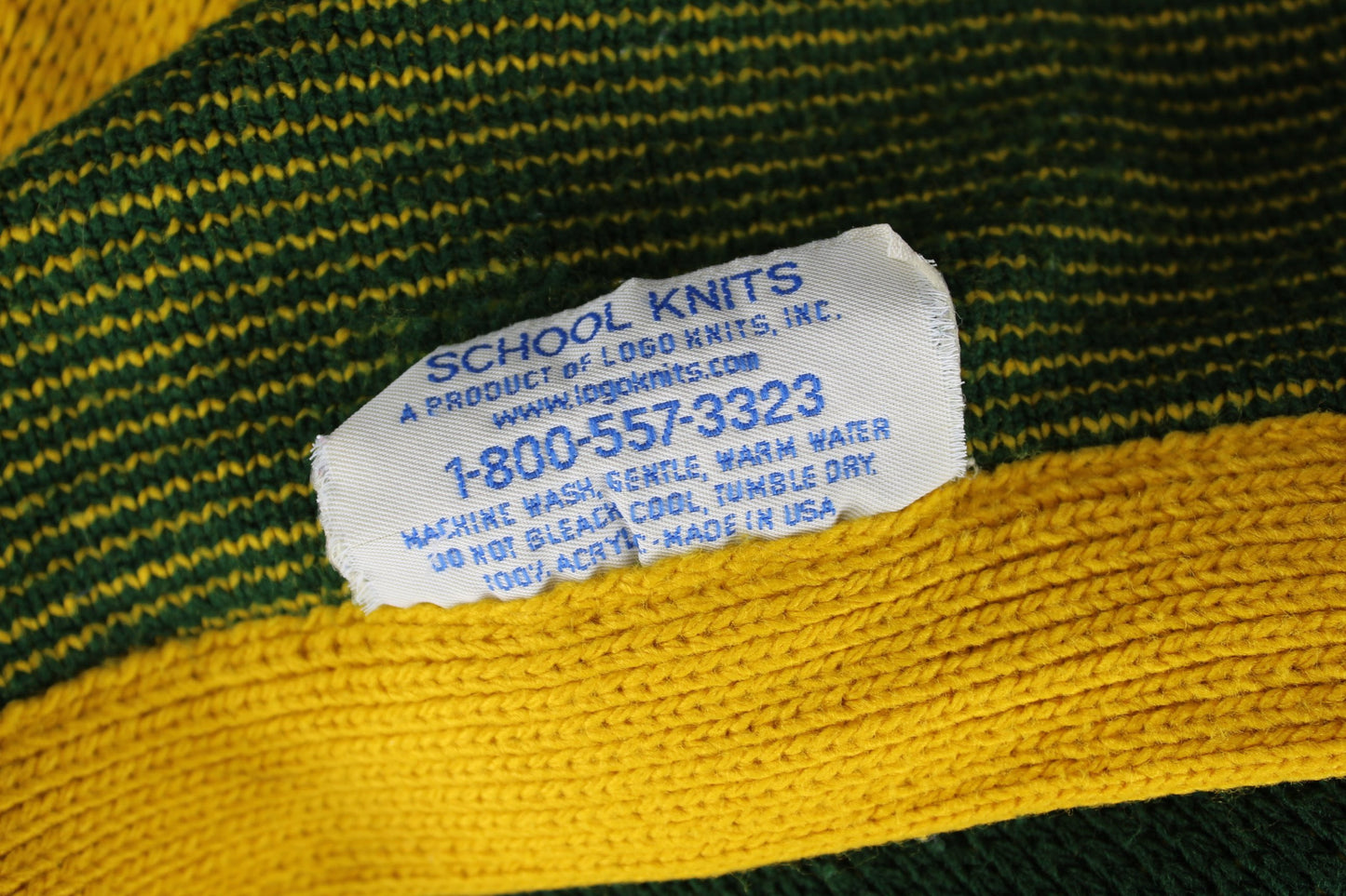 Logo Knits Vintage Emmaus High School Stadium Blanket - Sweater Knit Oldie original maker tag