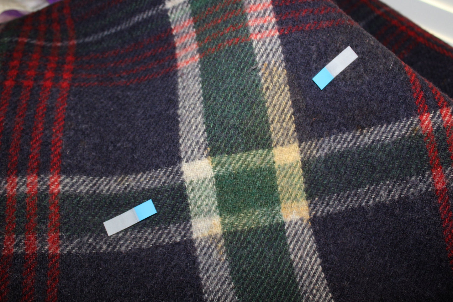 Blanket Vintage Throw Navy Red Plaid Reversible Special Price pet blanket