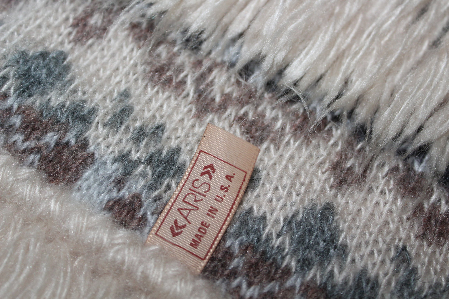 Acrylic Double Scarf Aris Nordic Sweater Knit 7" X 60" Wash Dry usa