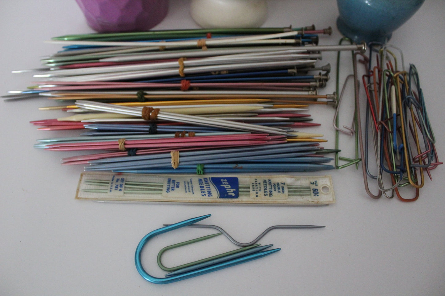 Huge Lot 300+ Pieces Knit Crochet Needles Circular DPNs Misc Tools Estate Collection vintage