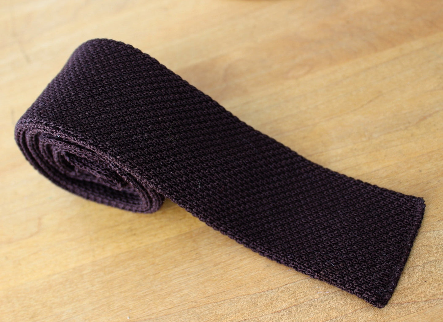 Wembley Woven Necktie - Skinny 2" Dark Brown - Vitage Mid Century Xtra skinny