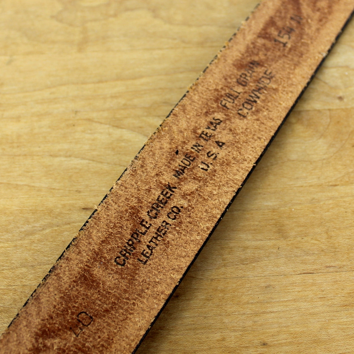 Cripple Creek Texas Leather Belt Eagle Design New Vintage Size 40 unworn w/o buckle