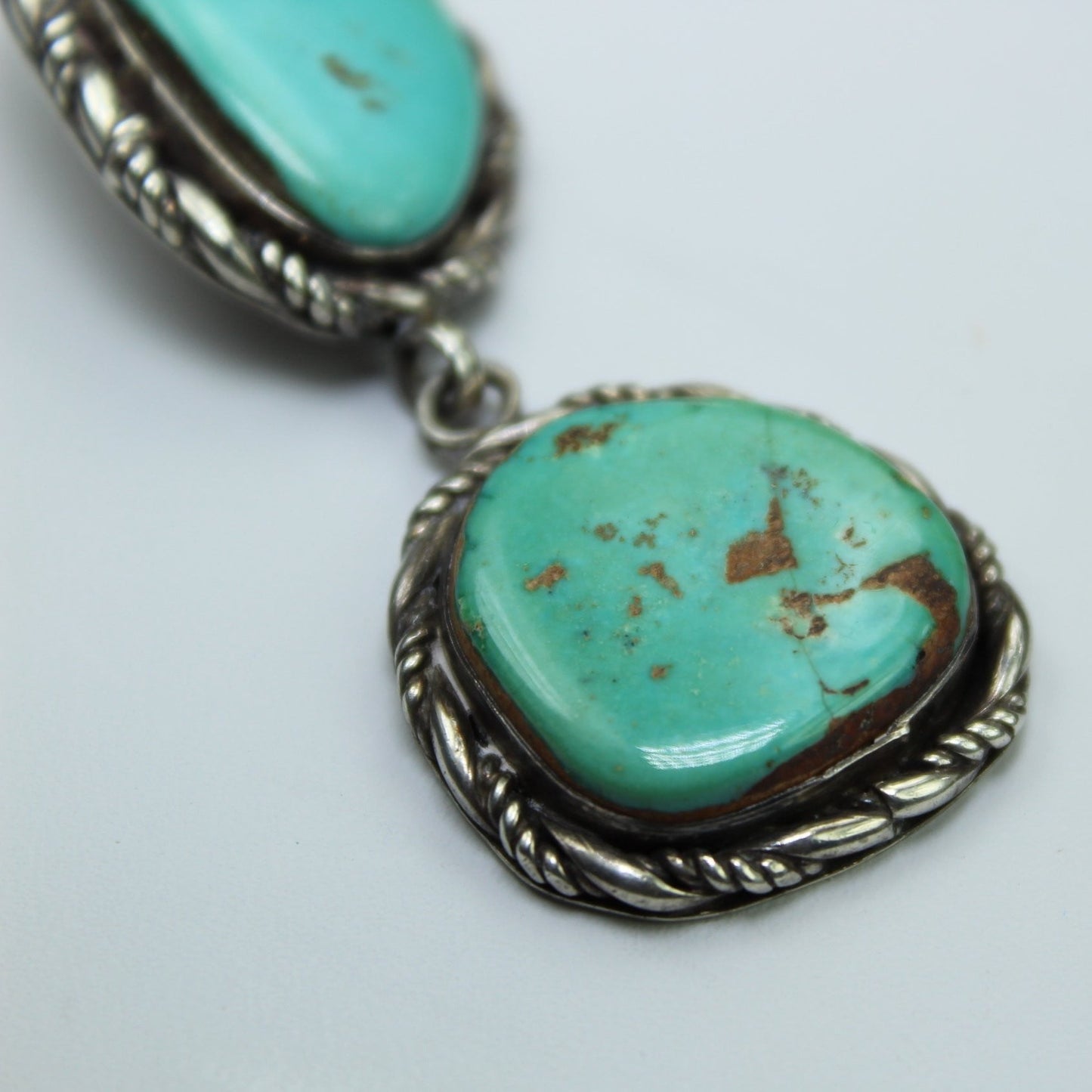 Turquoise Double Pendant Navajo Vintage unique