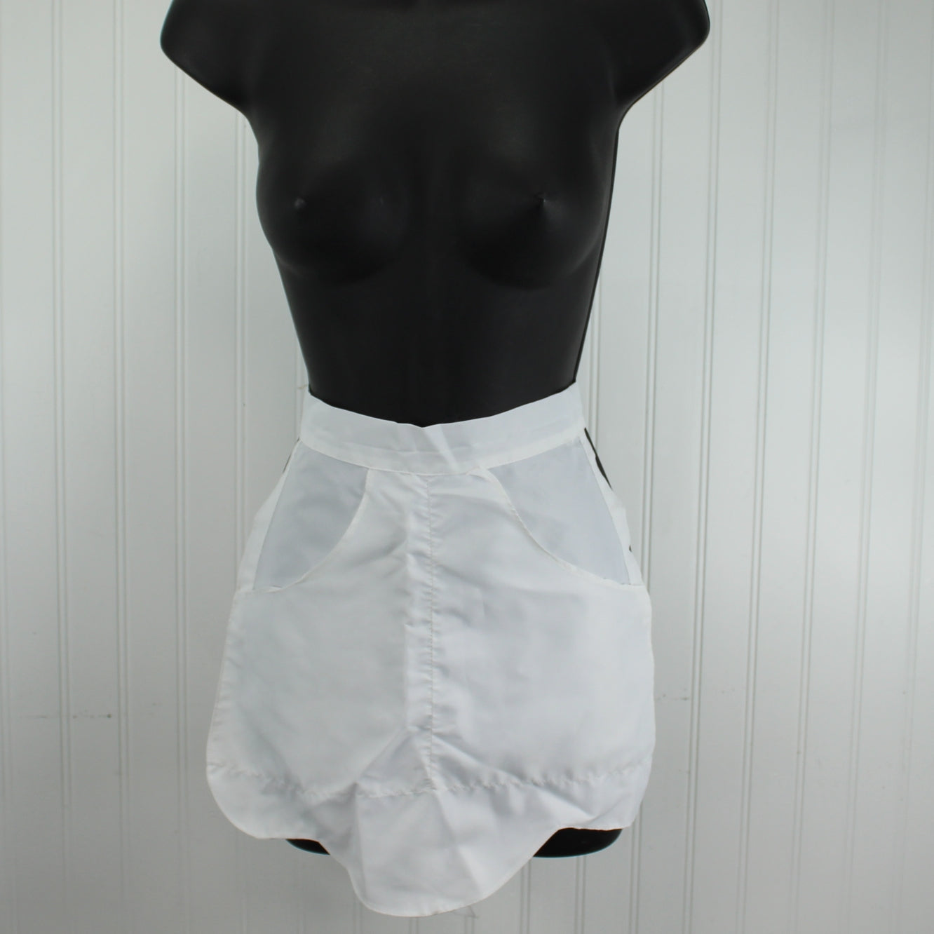 Mid Century Diner Car Hop Apron 1950s Dacron Poly White Queen Brand by Gruen