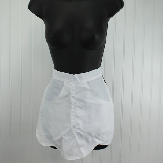 Mid Century Diner Car Hop Apron 1950s Dacron Poly White Queen Brand by Gruen