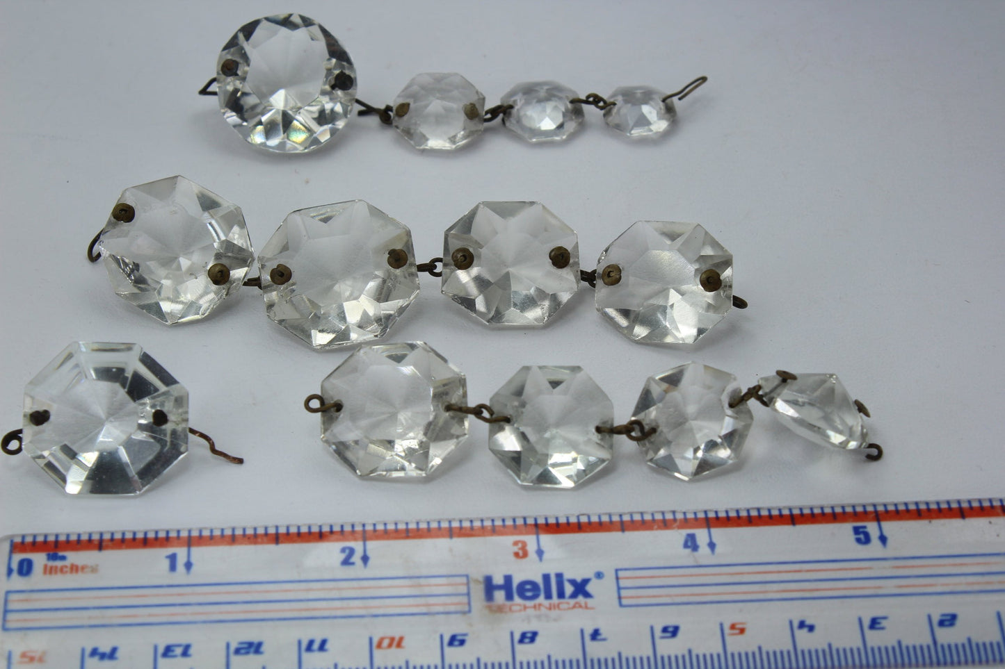 Vintage New Prism Glass Crystals 13 Variety Lot DIY Ornaments Jewelry