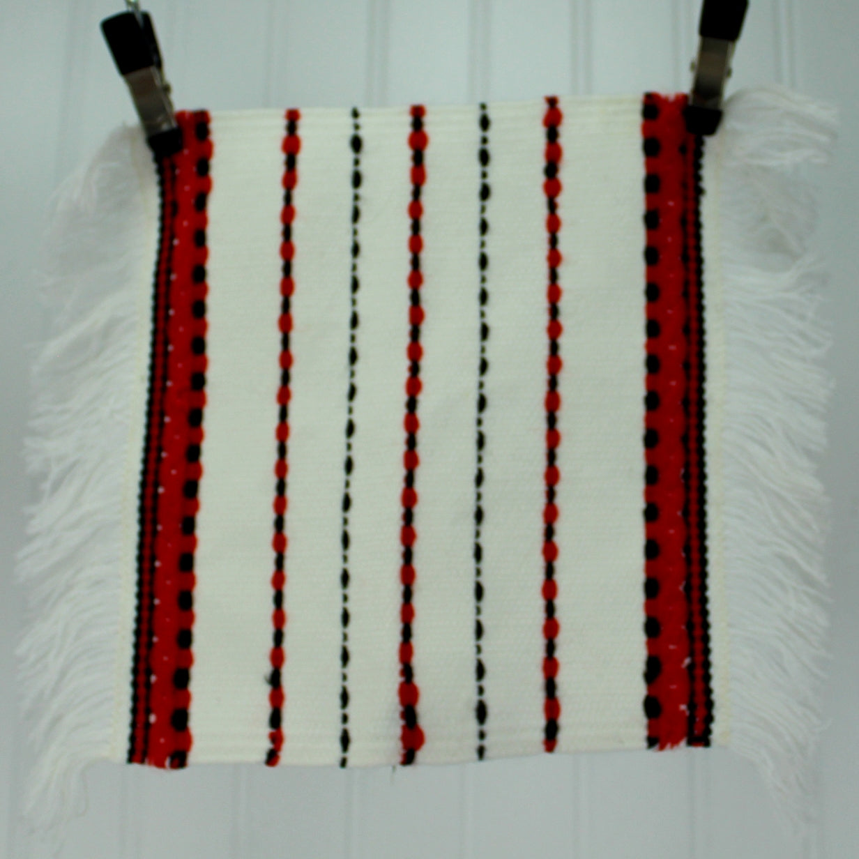 Classic Ukrainian Hand Made Woven Runners Red White Black very nice condition