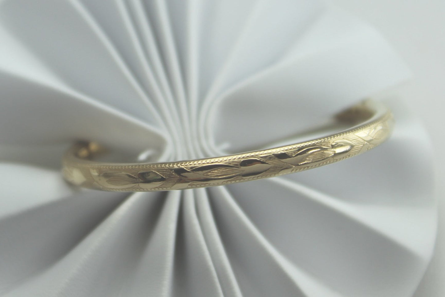 Vintage Etched Bracelet Child's MARATHON 14K Gold Fill collectible