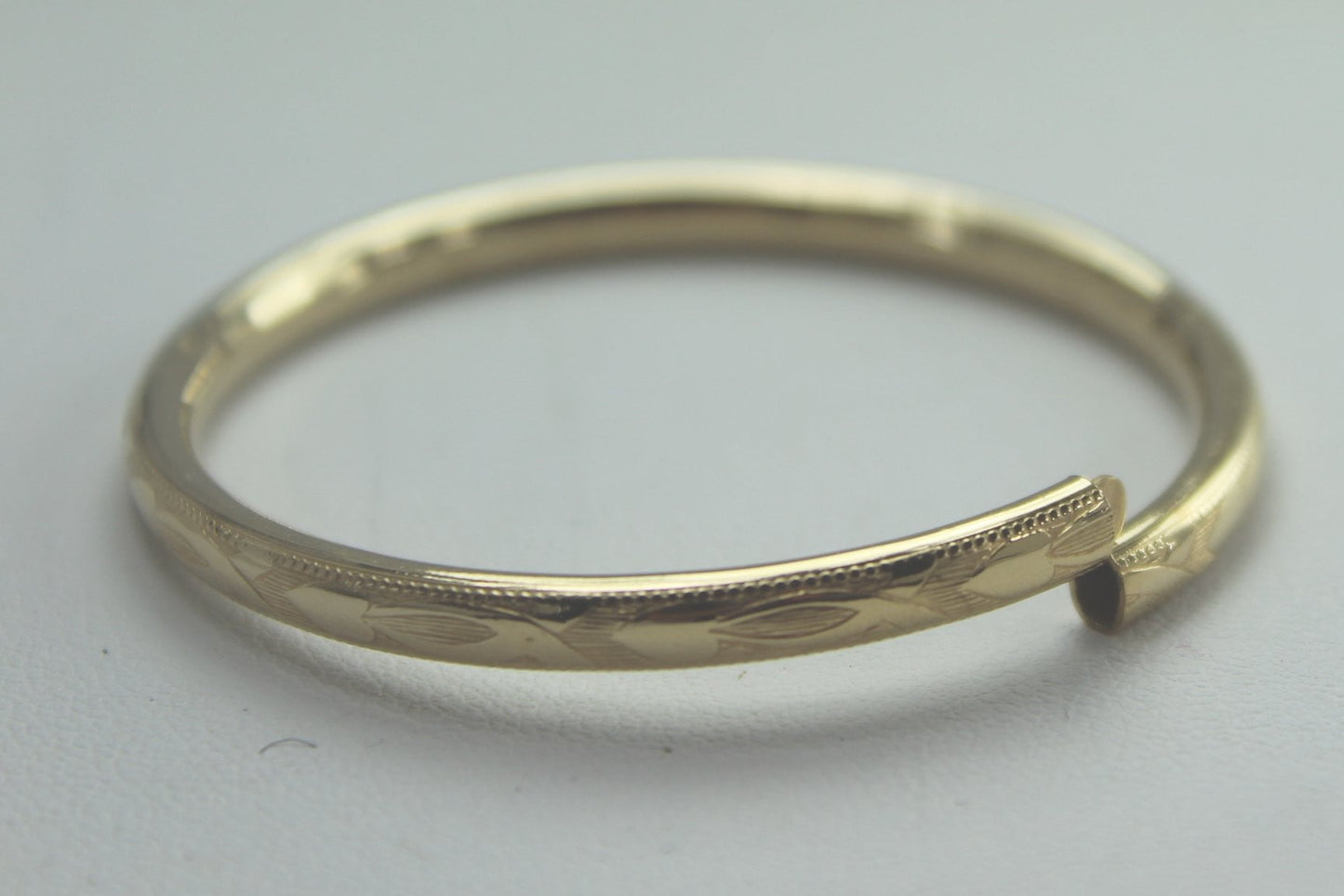 Vintage Etched Bracelet Child's MARATHON 14K Gold Fill fine