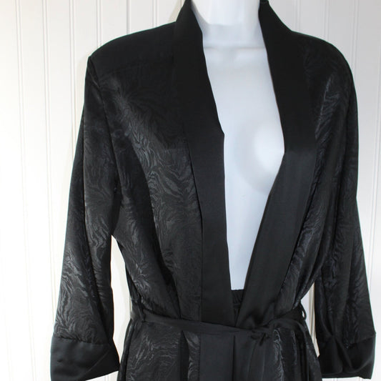 La Vie En Rose Vintage Lounge Pajama Suit  - Papillon Canada - Sensual Black