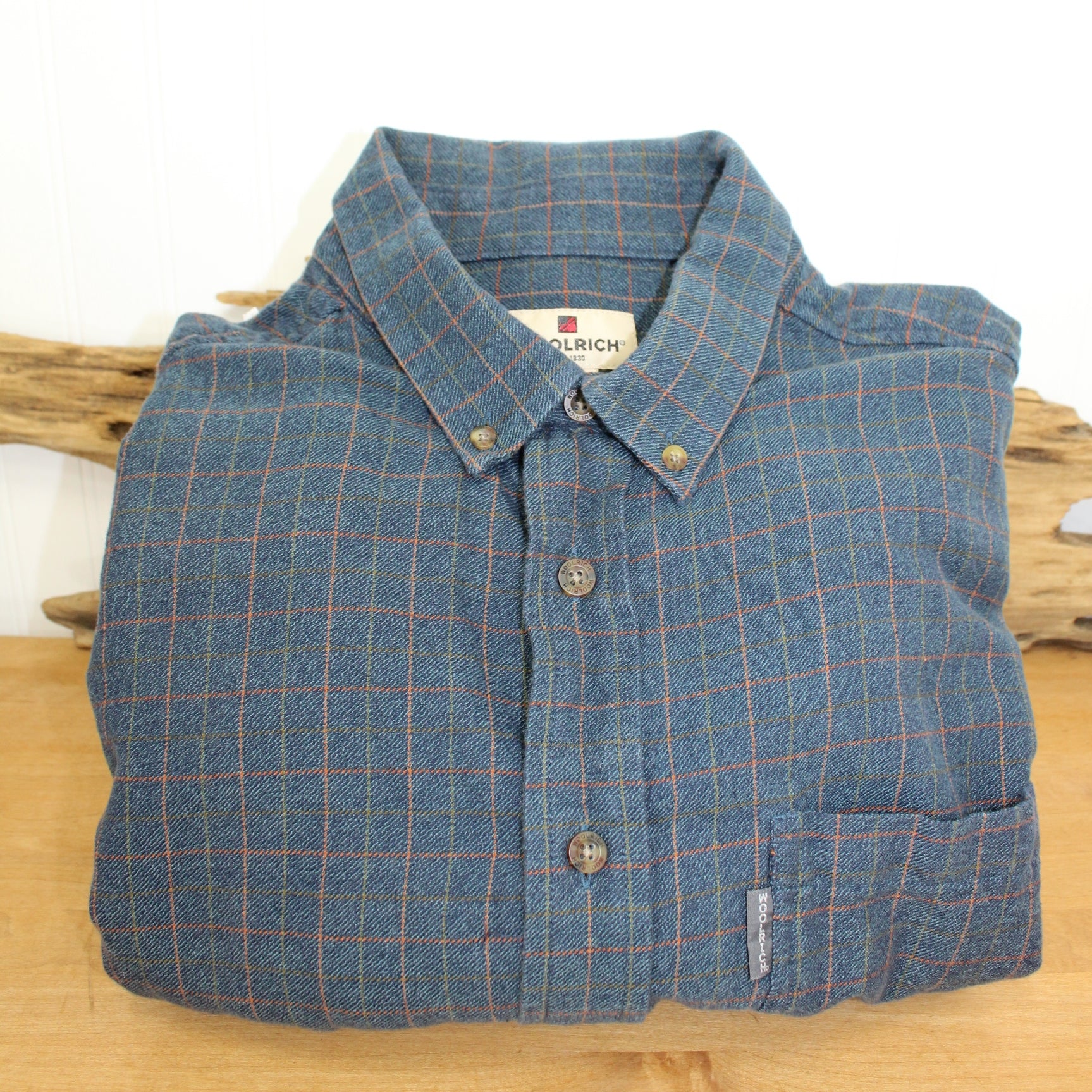 Woolrich Men's Cotton Shirt Long Sleeve XL - Windowpane Plaid India