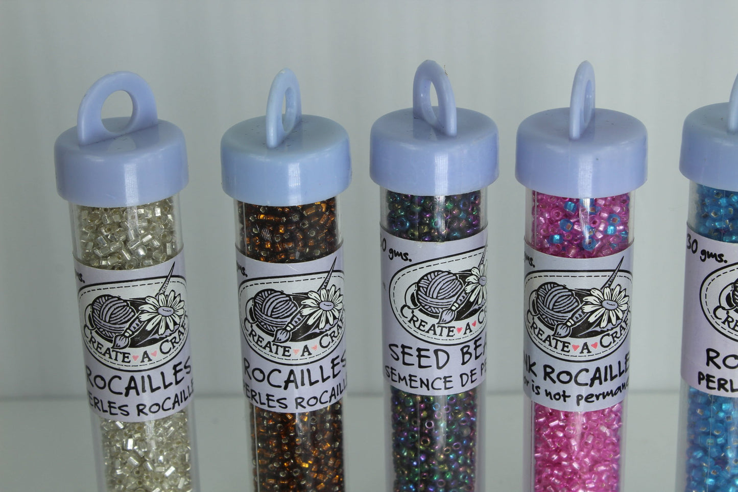 Lot 5 CREATE A CRAFT Beads Perles Rocailles Silver Bronze Black Opal DIY seed beads