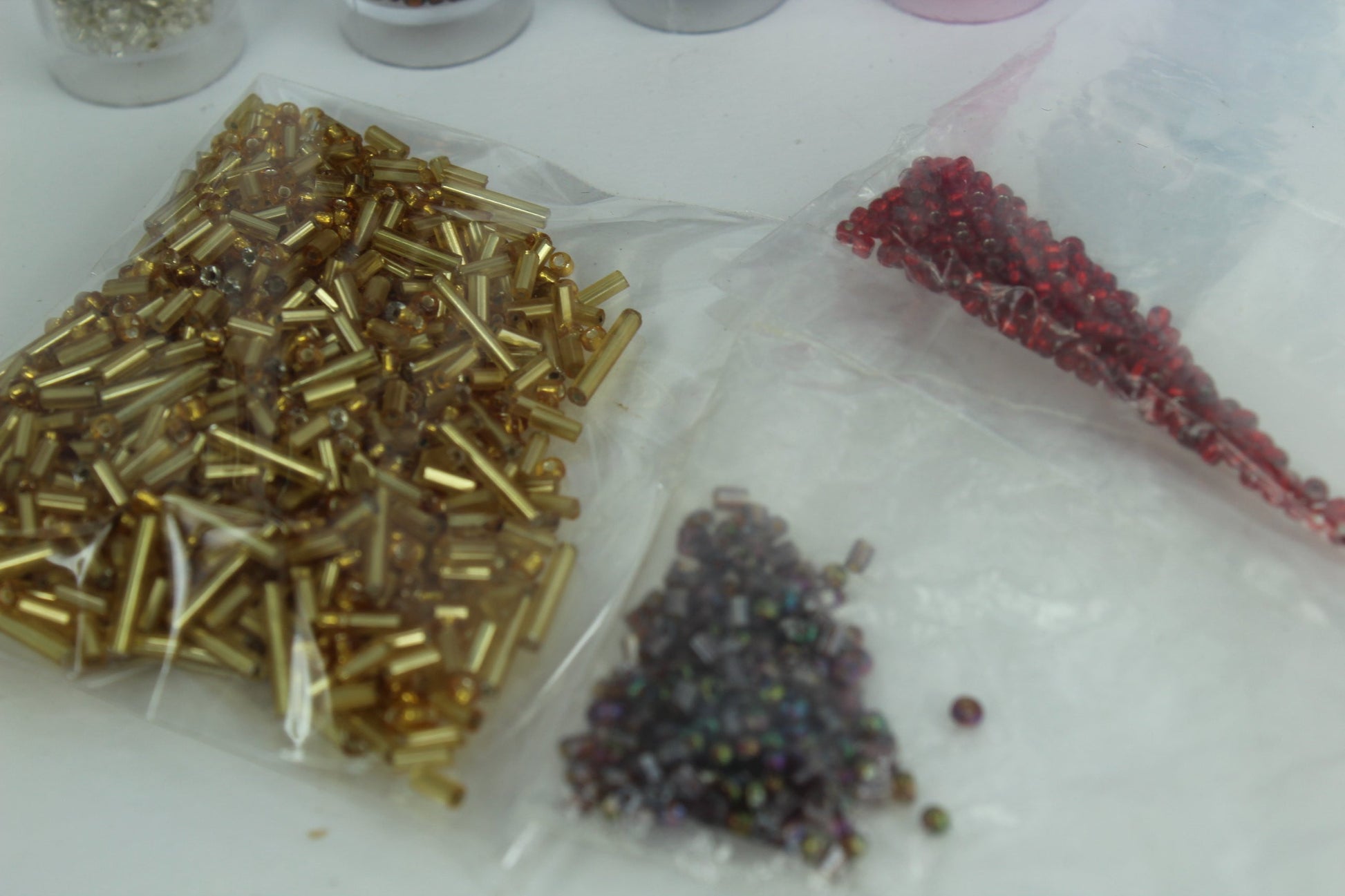 Lot 5 CREATE A CRAFT Beads Perles Rocailles Silver Bronze Black Opal DIY new