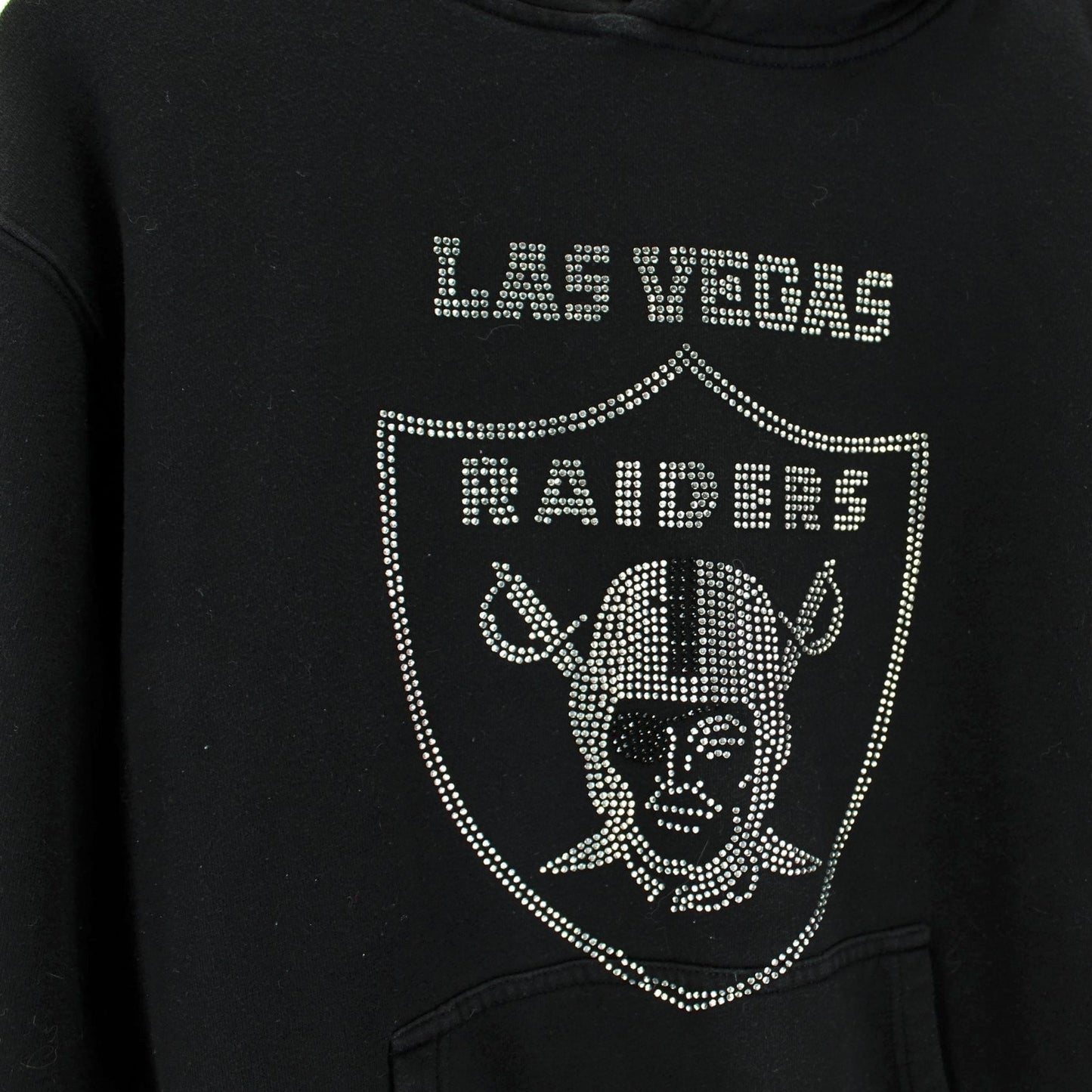 Las Vegas Raiders Sparkly Hoodie Sweatshirt - Pro BP Black Cotton Poly sprkling logo