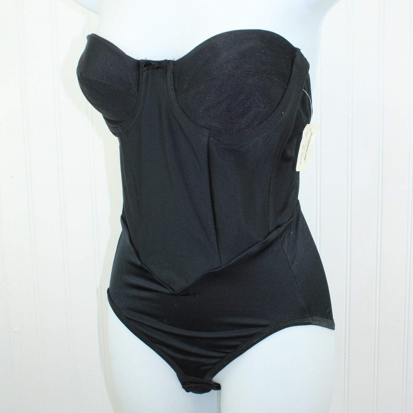 Wonderline Vintage New Black Shaper Wear Theater or Fun Display - Orig Tag retro lingerie