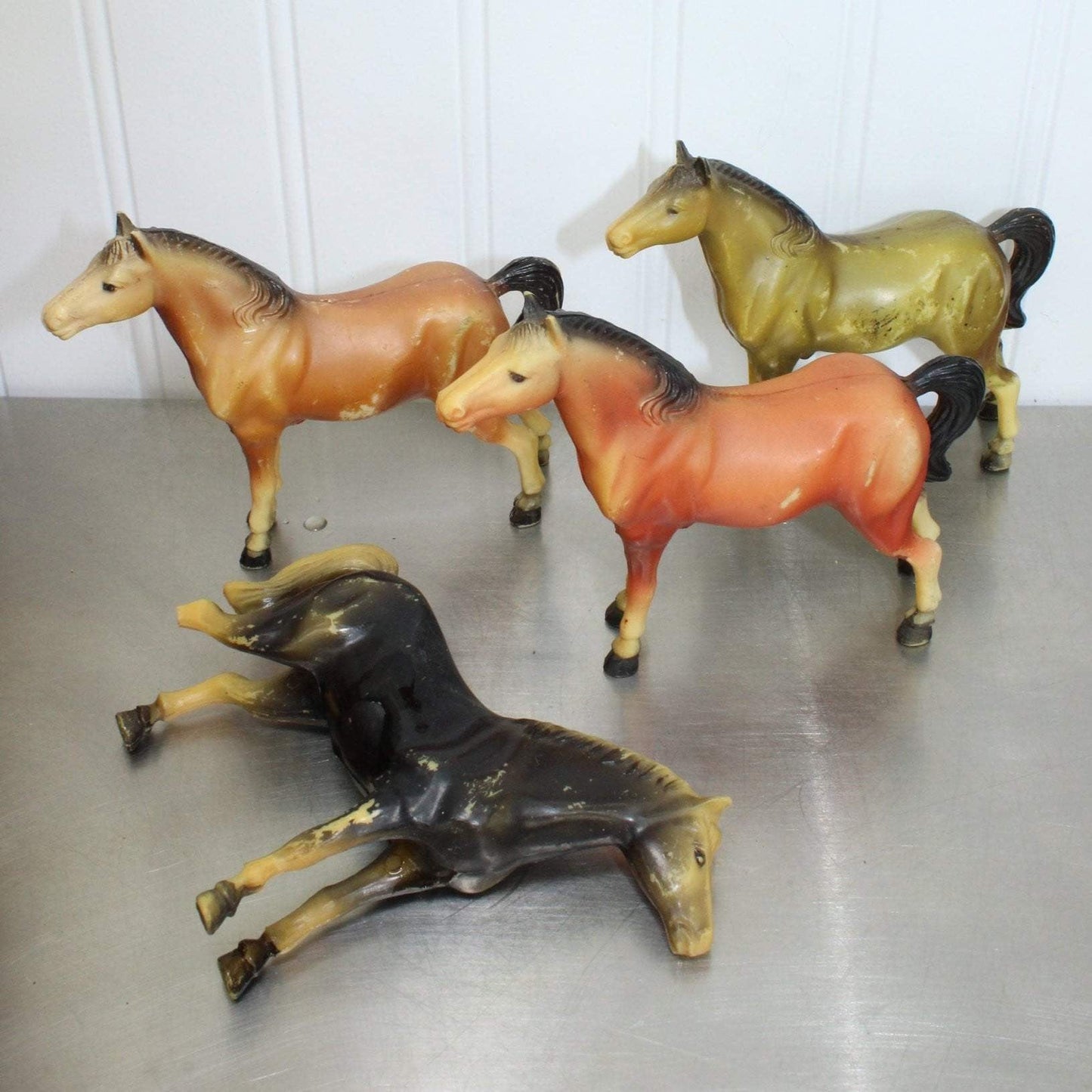 Vintage Western Lamp Covered Wagon Conestoga Original 4 Horses Repair or Parts wood project lamp