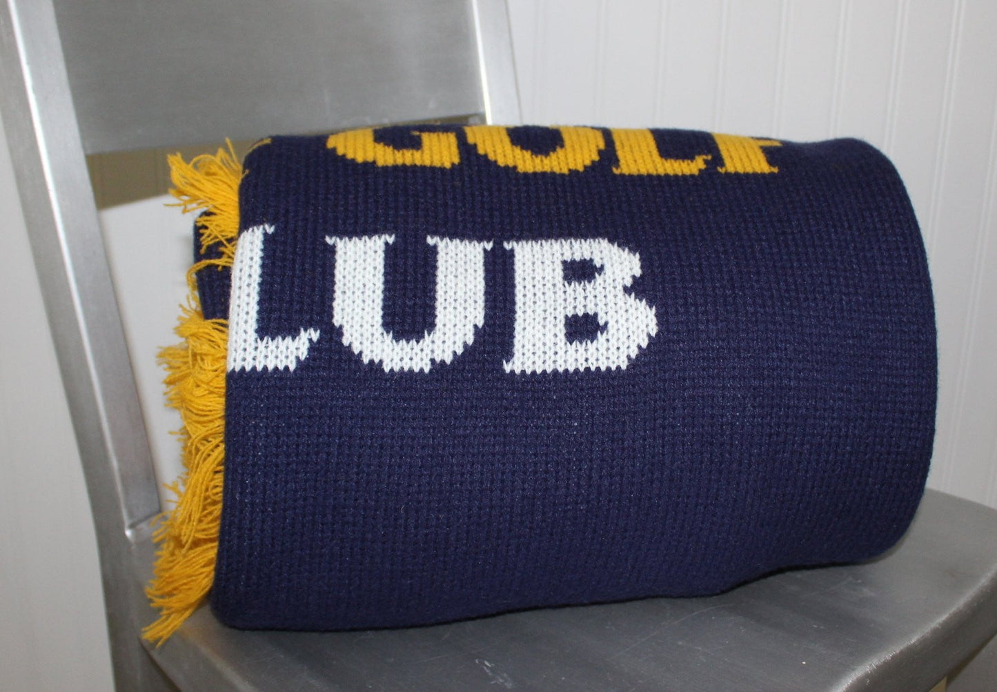 Acrylic Blanket Vintage Collectible LOGO KNITS World Series Golf Champions Club rare gift