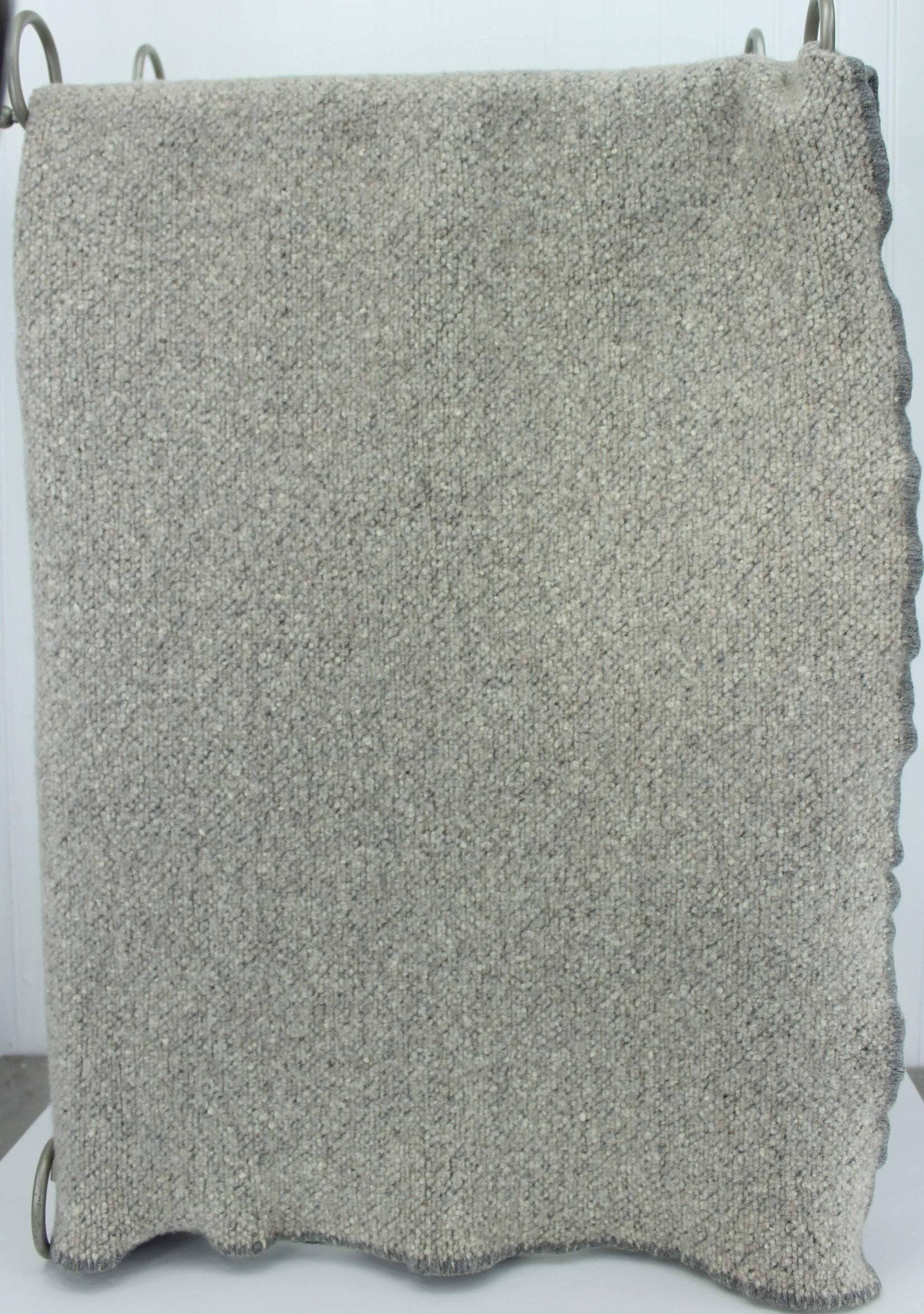 Handsome Travel Rug Blanket - Textured Woven Wool - Very Heavy salt and pepper colors