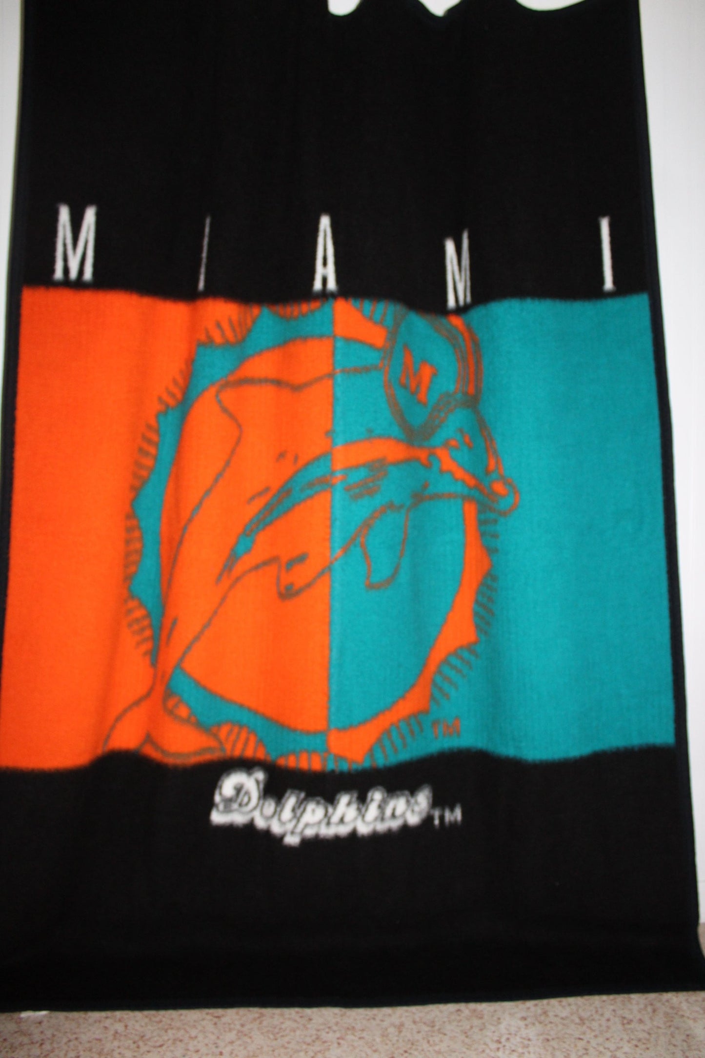 Biederlack Miami Dolphins Blanket Poly Acrylic Collectible