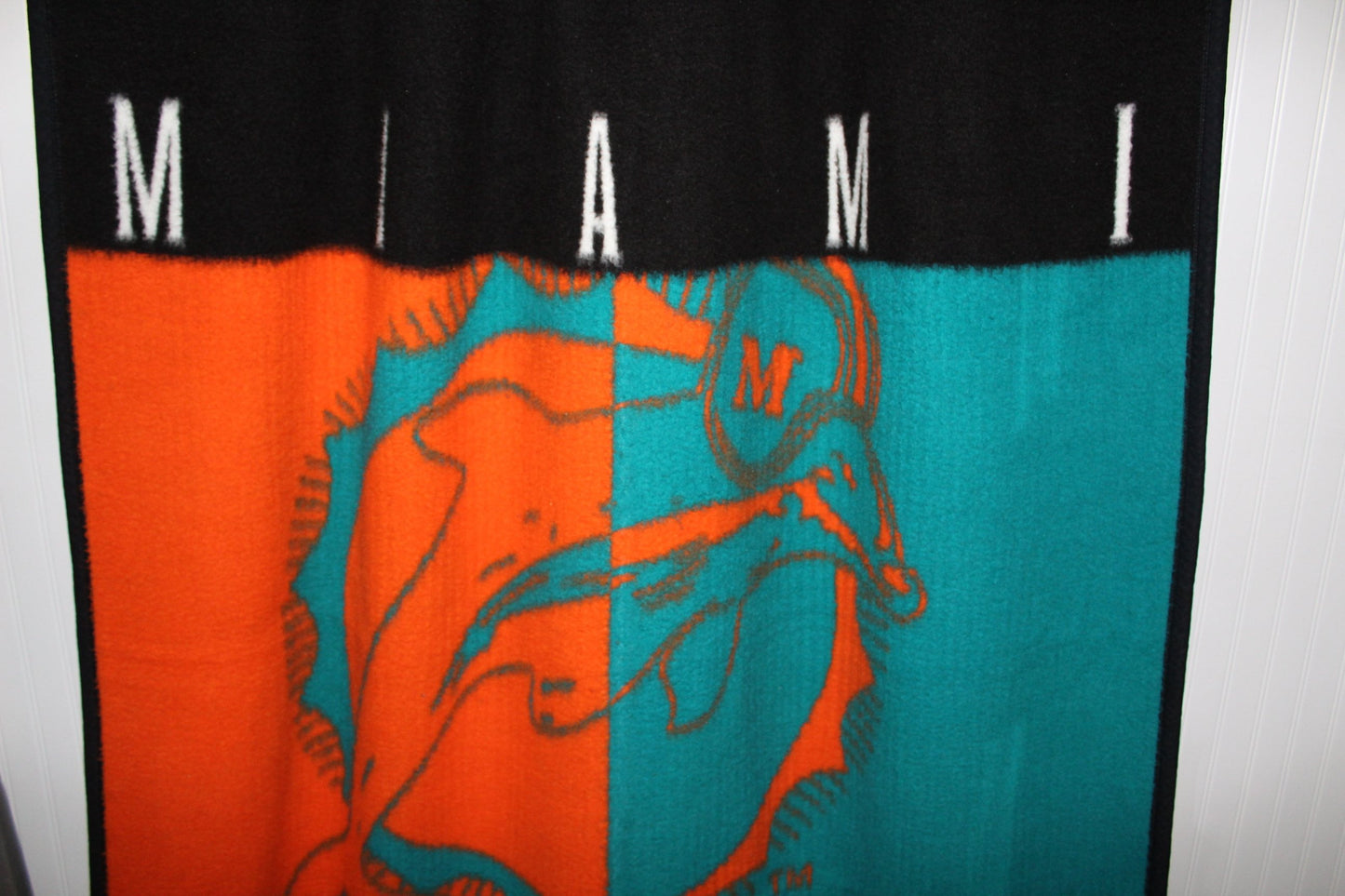 Biederlack Miami Dolphins Blanket Poly Acrylic Collectible throw used