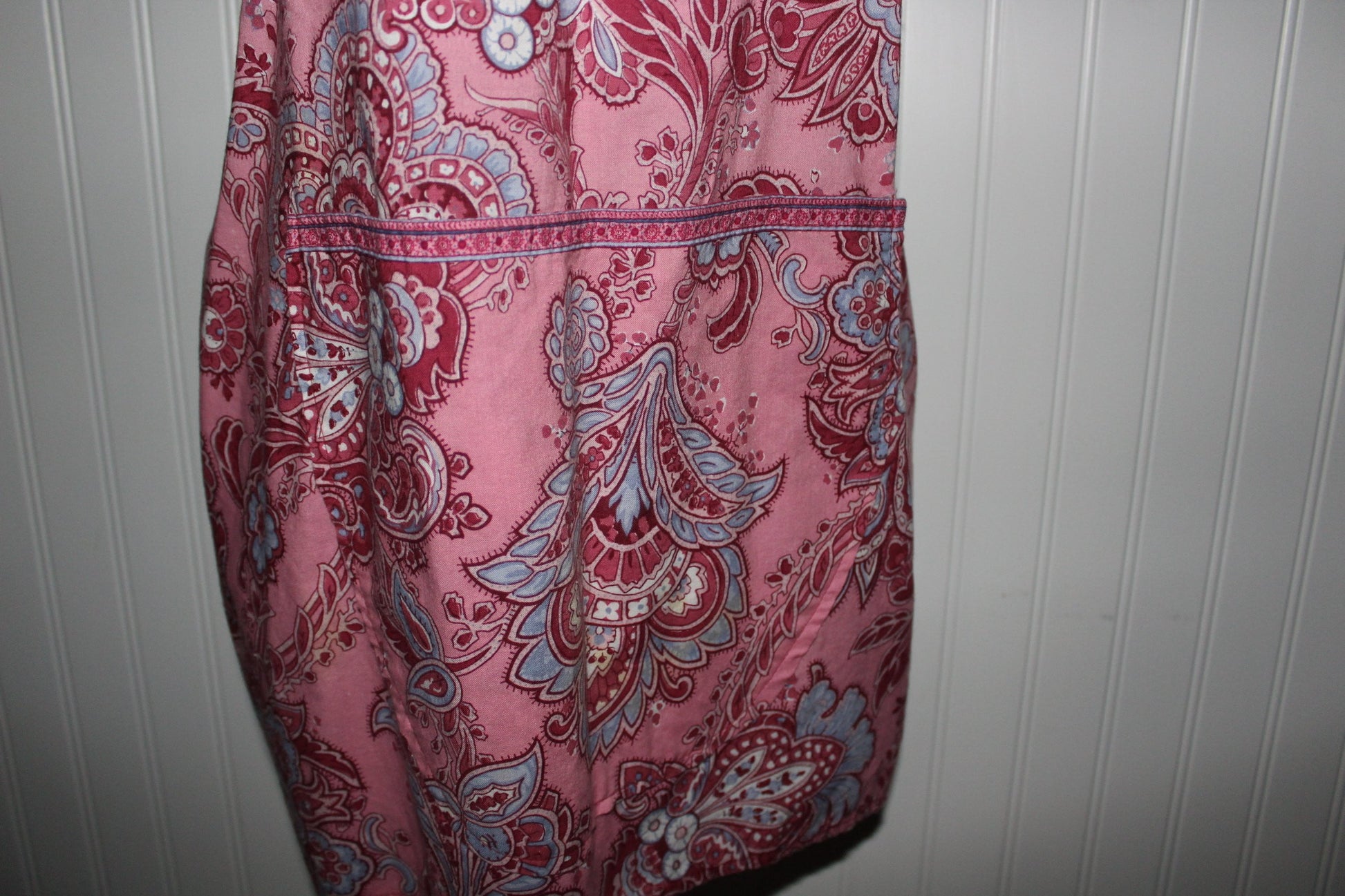 Kitchen Aprons 2 Vintage France Paisley Linen Child's Apron Wear or Pattern Use craft