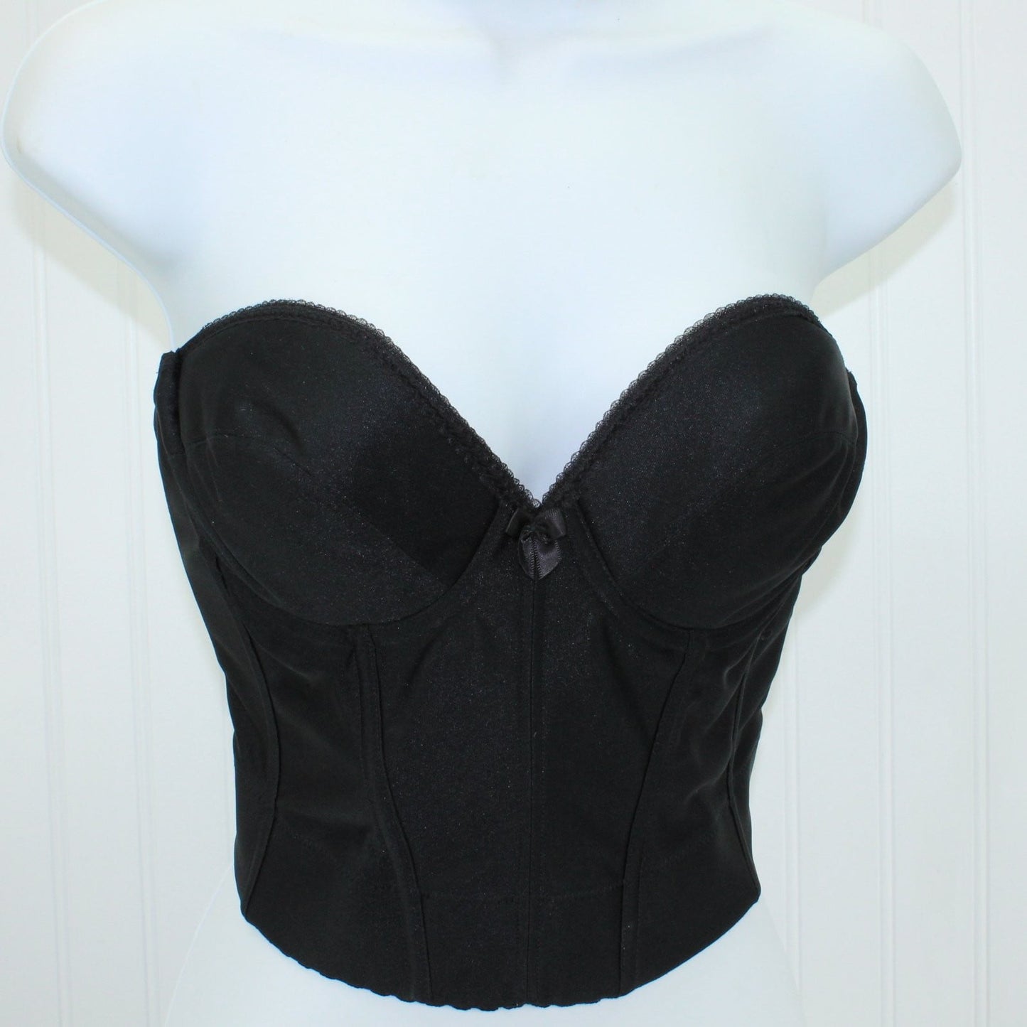 Delicates Black Bustier Bra Wear Theater or Display 34C