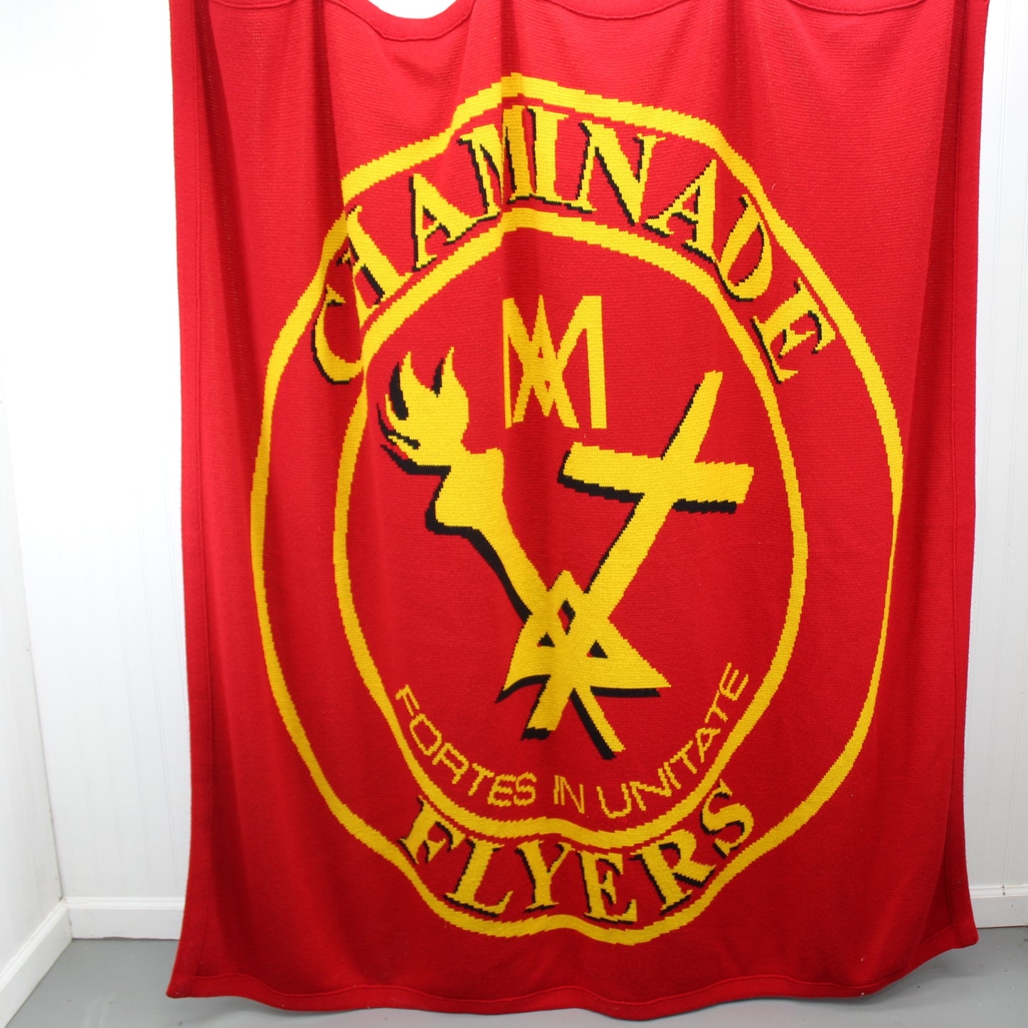 Logo Knits Acrylic Throw Blanket Chaminade Flyers High School Mineola NY roman catholic high school NY