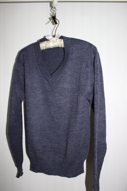 Munsingwear Sweater Medium Pullover Denim Blue Old Ribbon Label Vintage USA