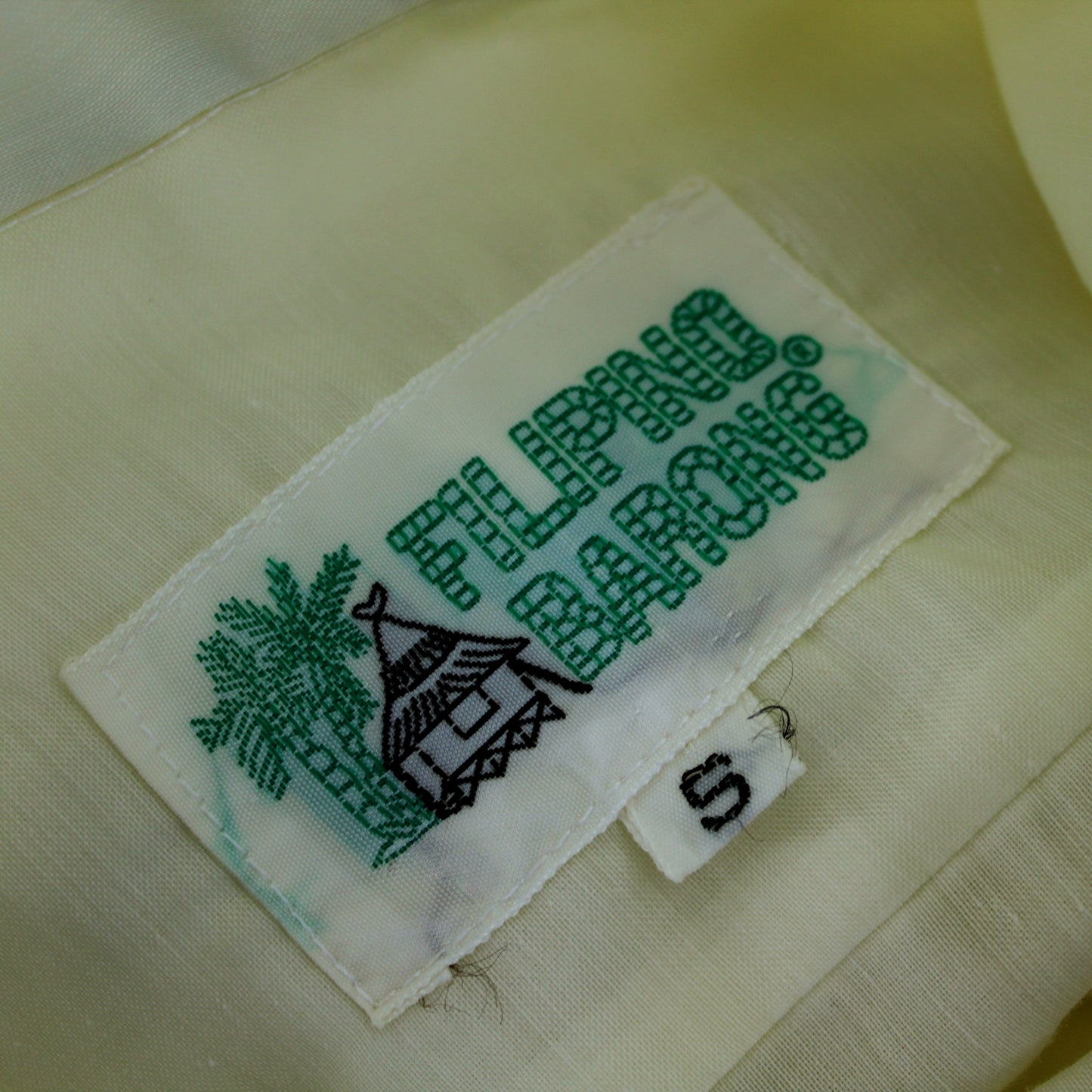 Older Filipino Baron Shirt Heavily Embroidered Pocket Front Placket Back All Gender orig tag and size tag