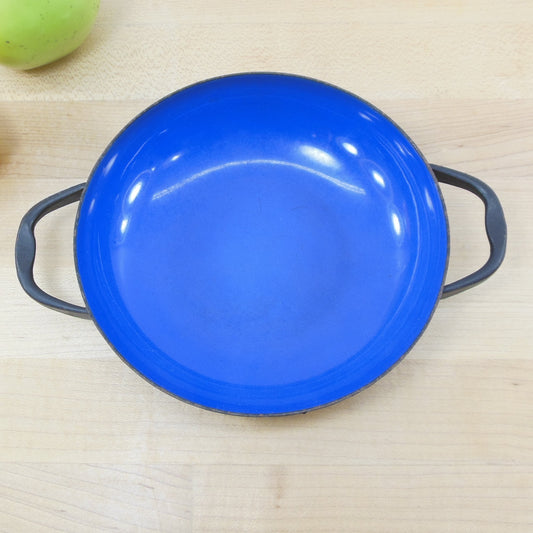 Krenit Denmark Krenchel Sizzler Pan Blue Black Enamelware