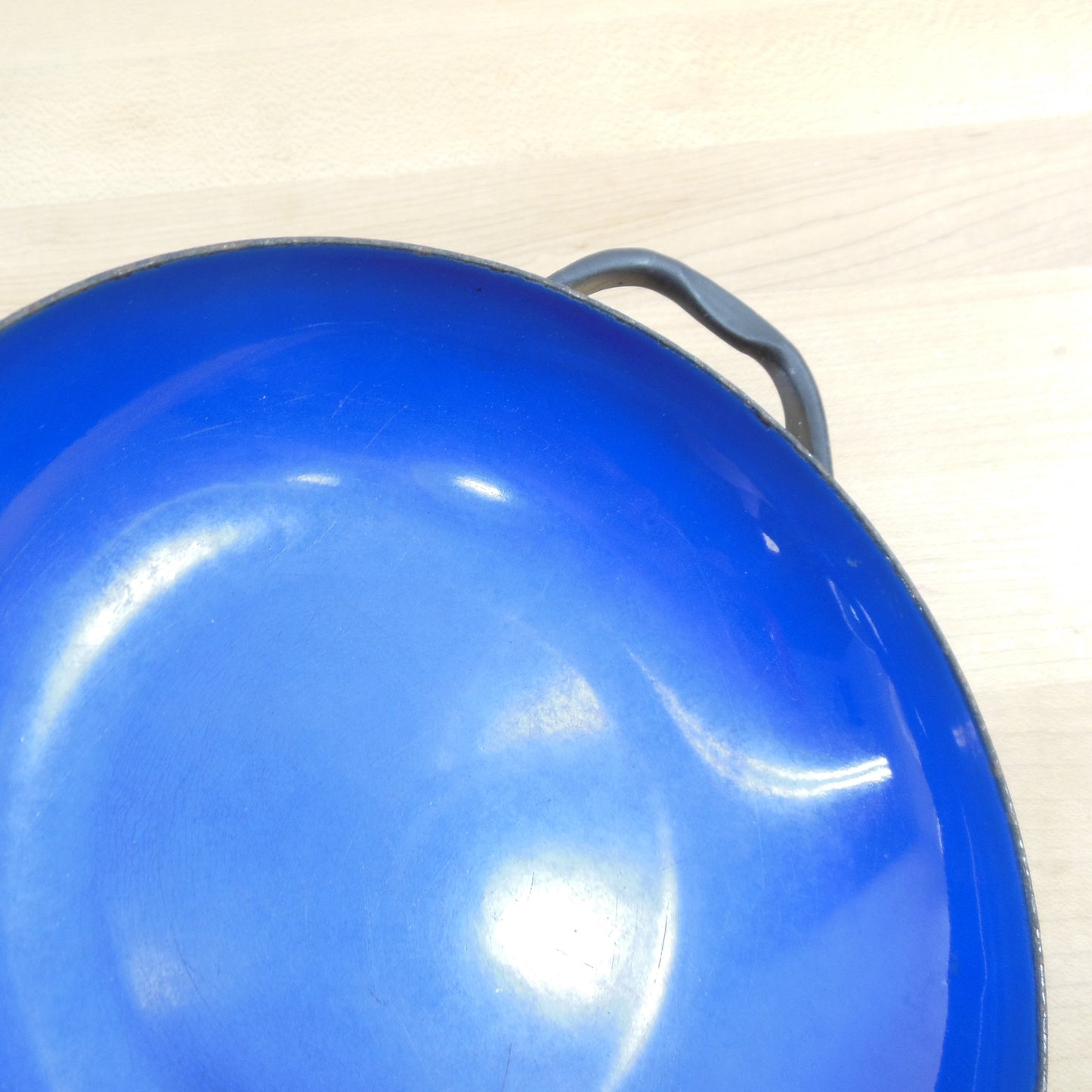Krenit Denmark Krenchel Sizzler Pan Blue Black Enamelware Used