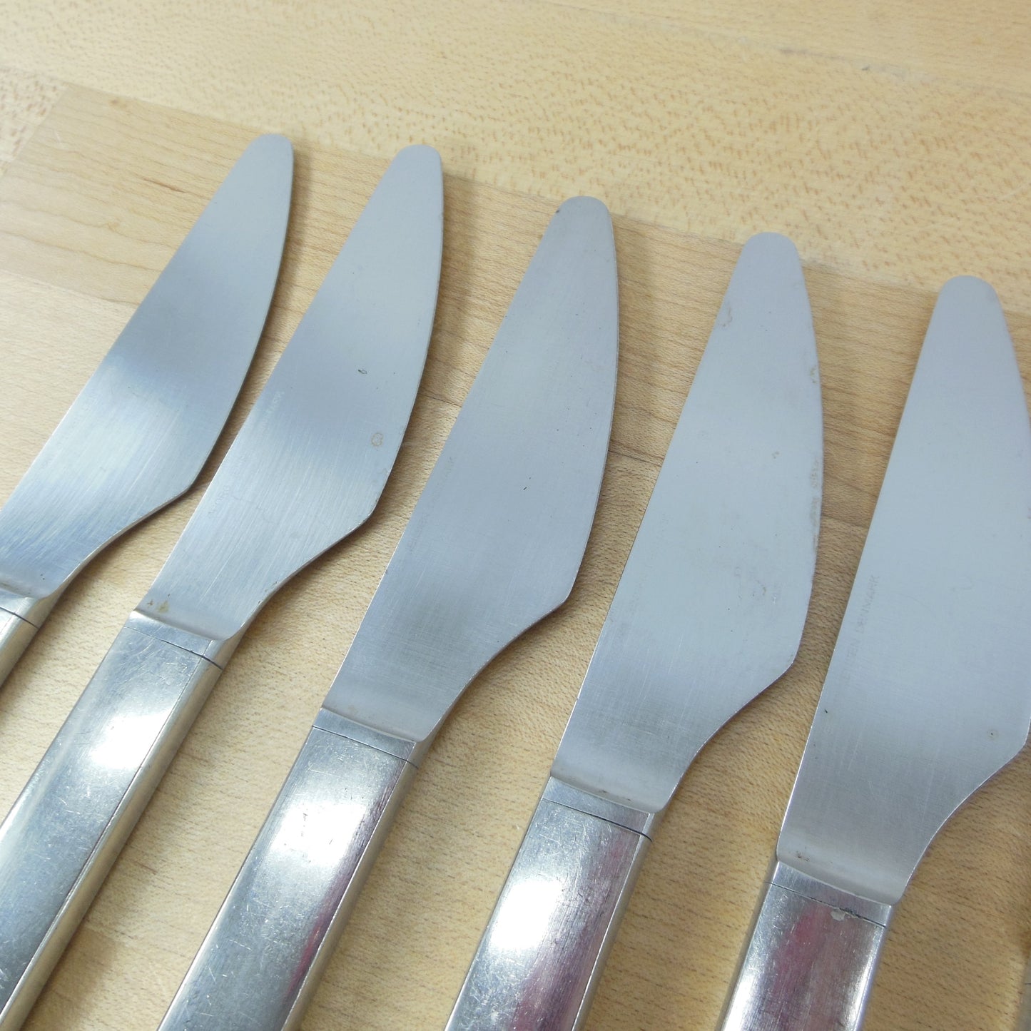 George Jensen Denmark Stainless New York Flatware - 8 Dinner Knives Vintage