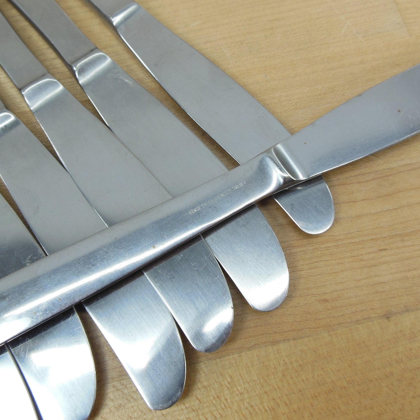 Gense Sweden Facette 18-8 Stainless Flatware - 7 Knives Used