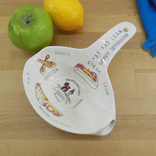 Knott's Berry Farm Souvenir Fat and Lean Gravy Separator Bowl Boat