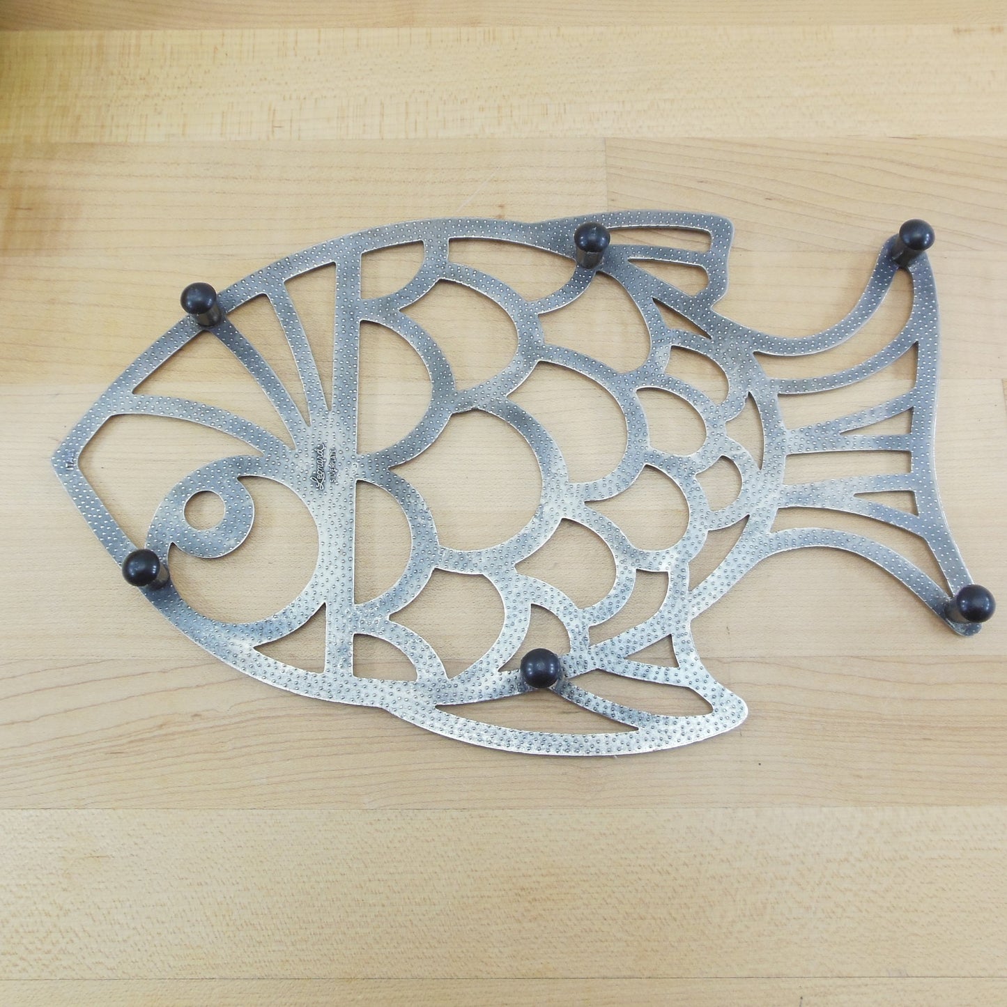 Leonard Italy Silverplate Serving Trivet Fish Vintage