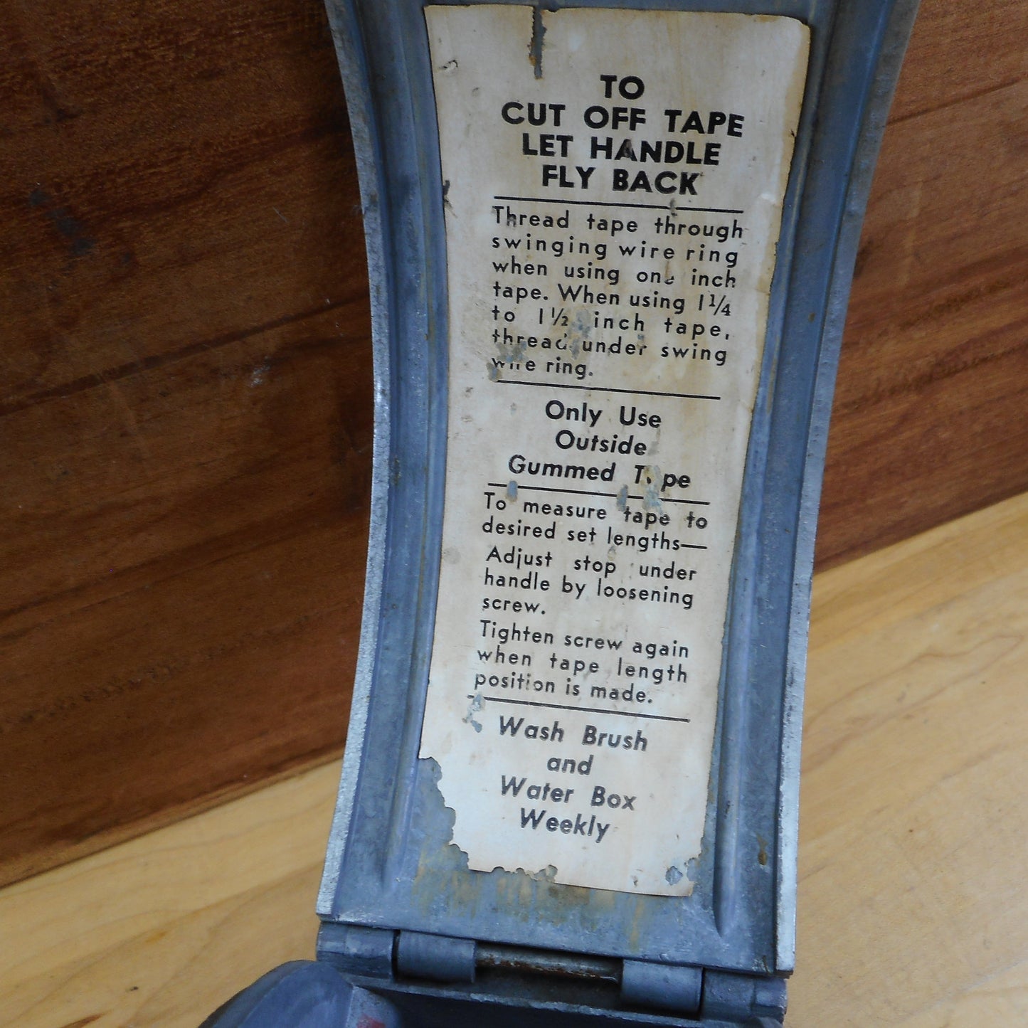 Walters Lipton Mfg. Co. NY Tape Gum Dispenser Machine Age Industrial Instructions